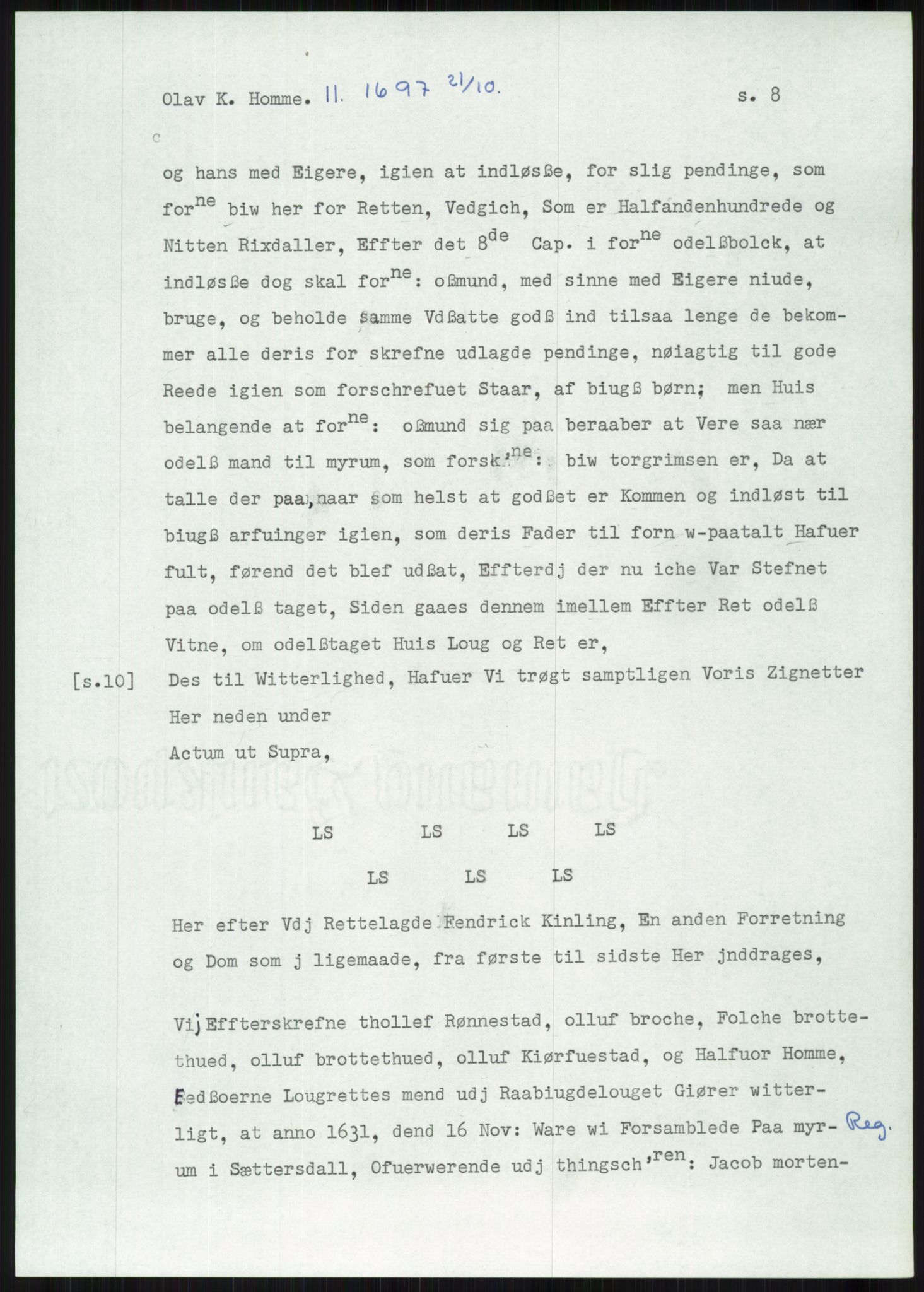 Samlinger til kildeutgivelse, Diplomavskriftsamlingen, AV/RA-EA-4053/H/Ha, p. 2505