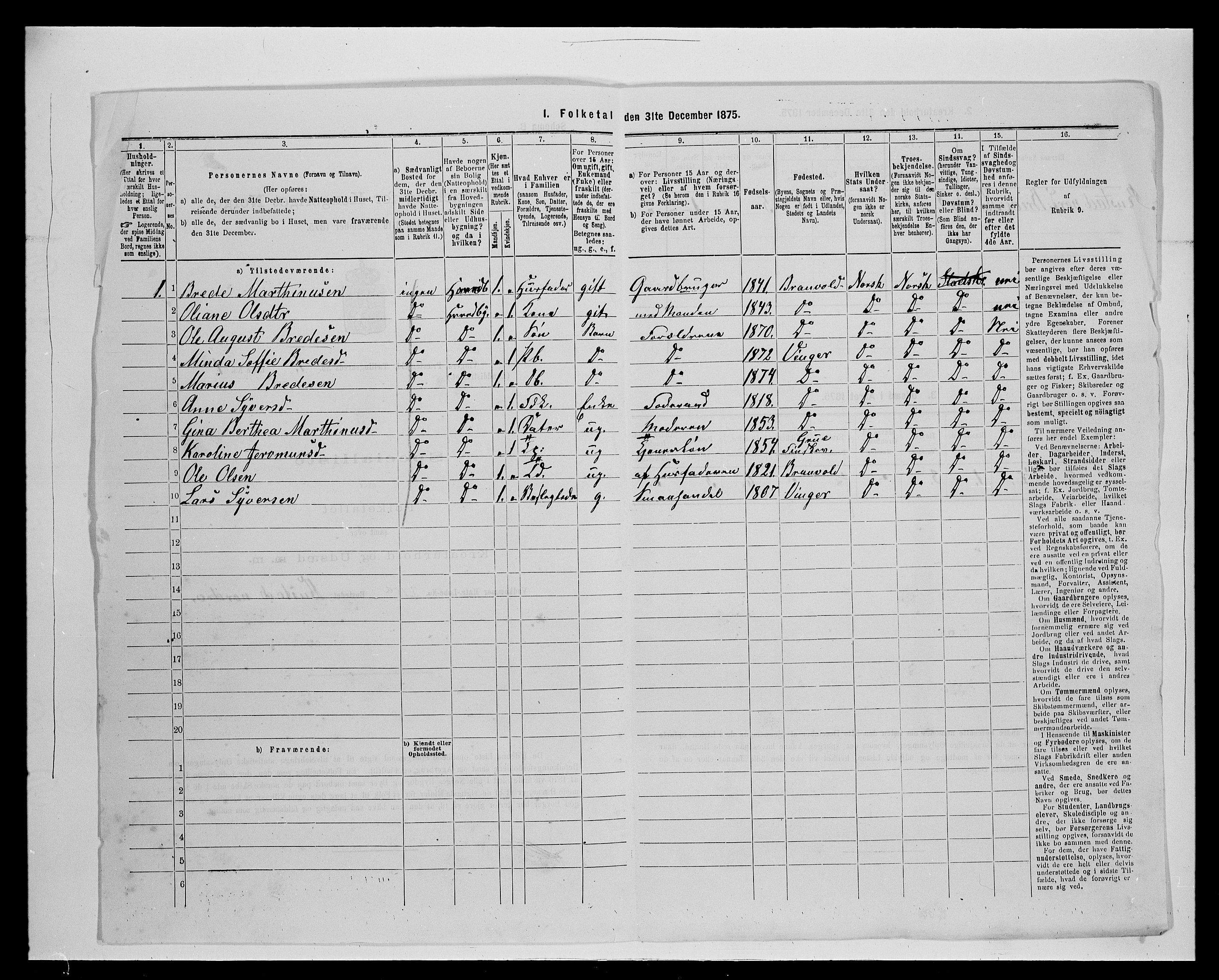 SAH, 1875 census for 0421L Vinger/Vinger og Austmarka, 1875, p. 107