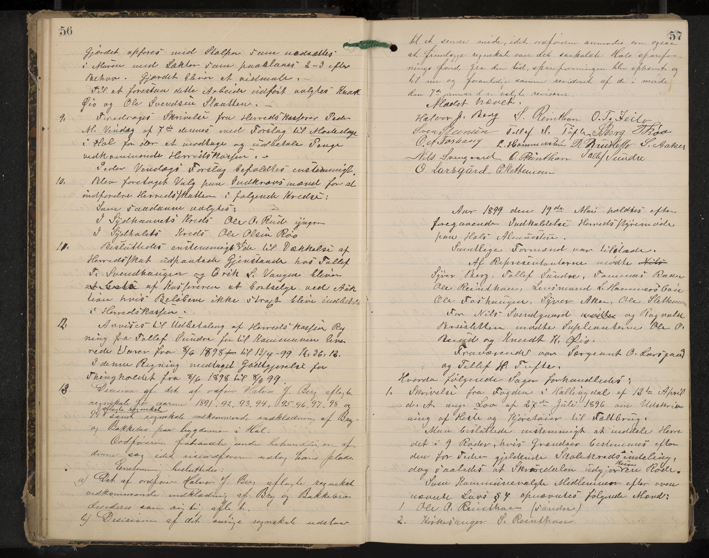 Hol formannskap og sentraladministrasjon, IKAK/0620021-1/A/L0003: Møtebok, 1897-1904, p. 56-57