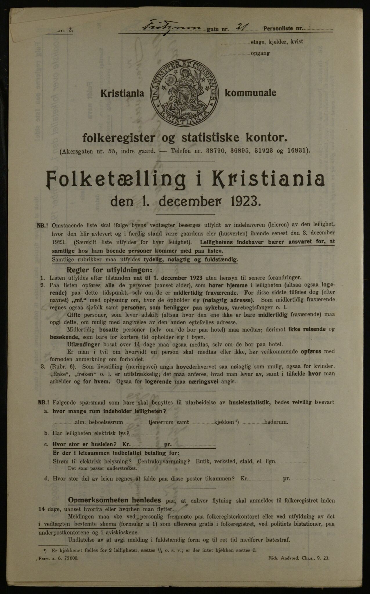 OBA, Municipal Census 1923 for Kristiania, 1923, p. 30547