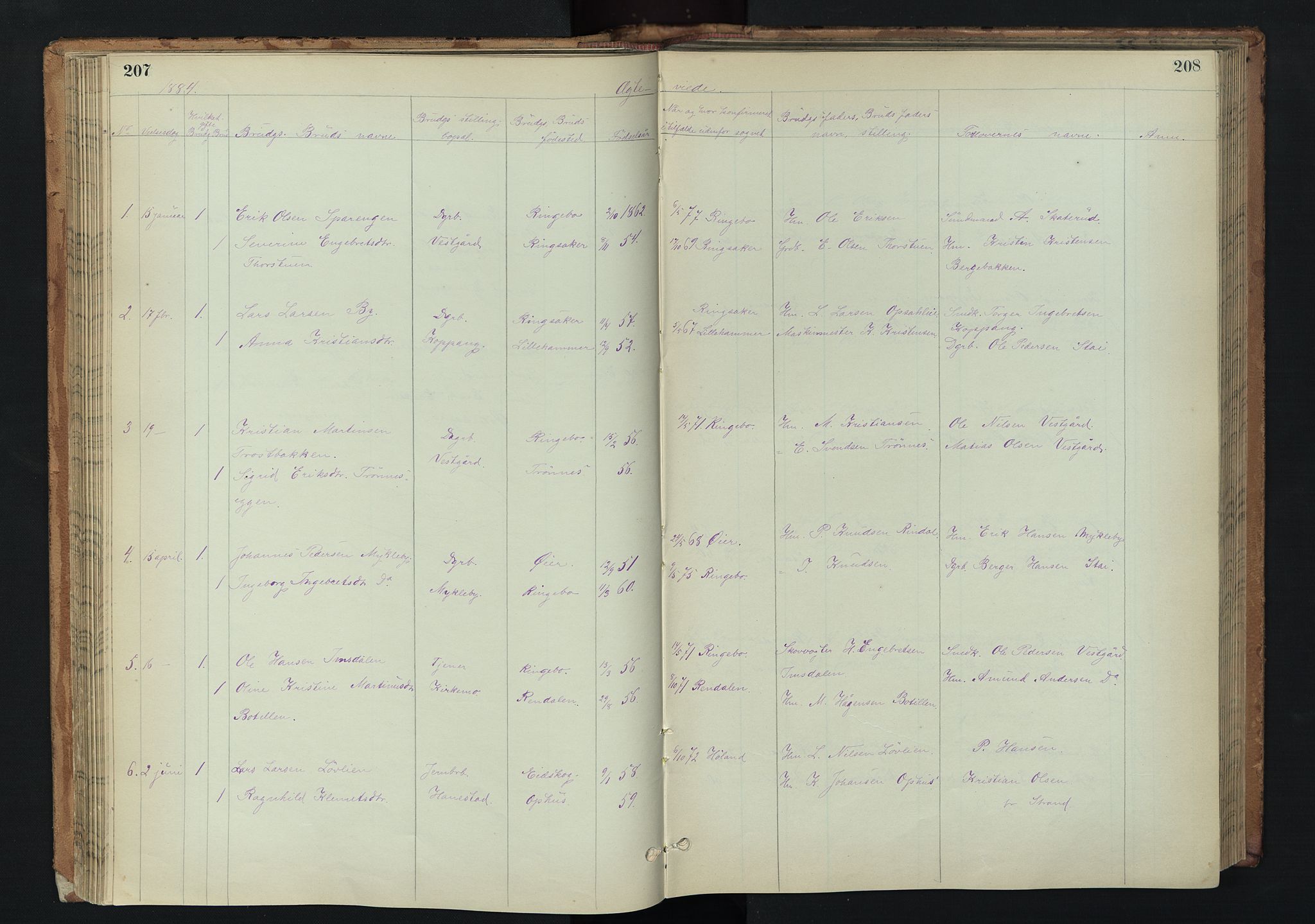 Stor-Elvdal prestekontor, AV/SAH-PREST-052/H/Ha/Hab/L0002: Parish register (copy) no. 2, 1860-1894, p. 207-208