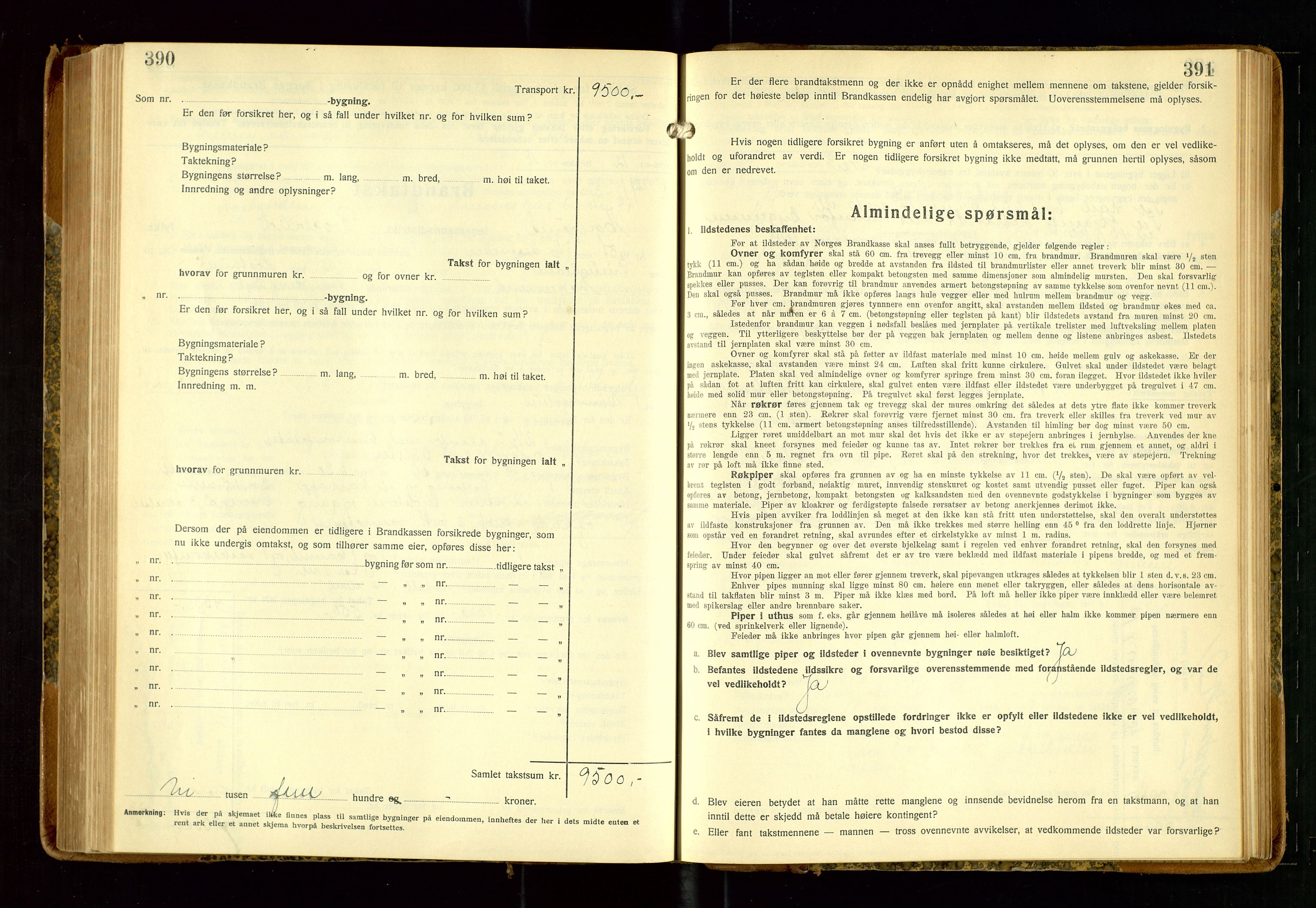 Eigersund lensmannskontor, AV/SAST-A-100171/Gob/L0006: "Brandtakstprotokoll", 1934-1938, p. 390-391