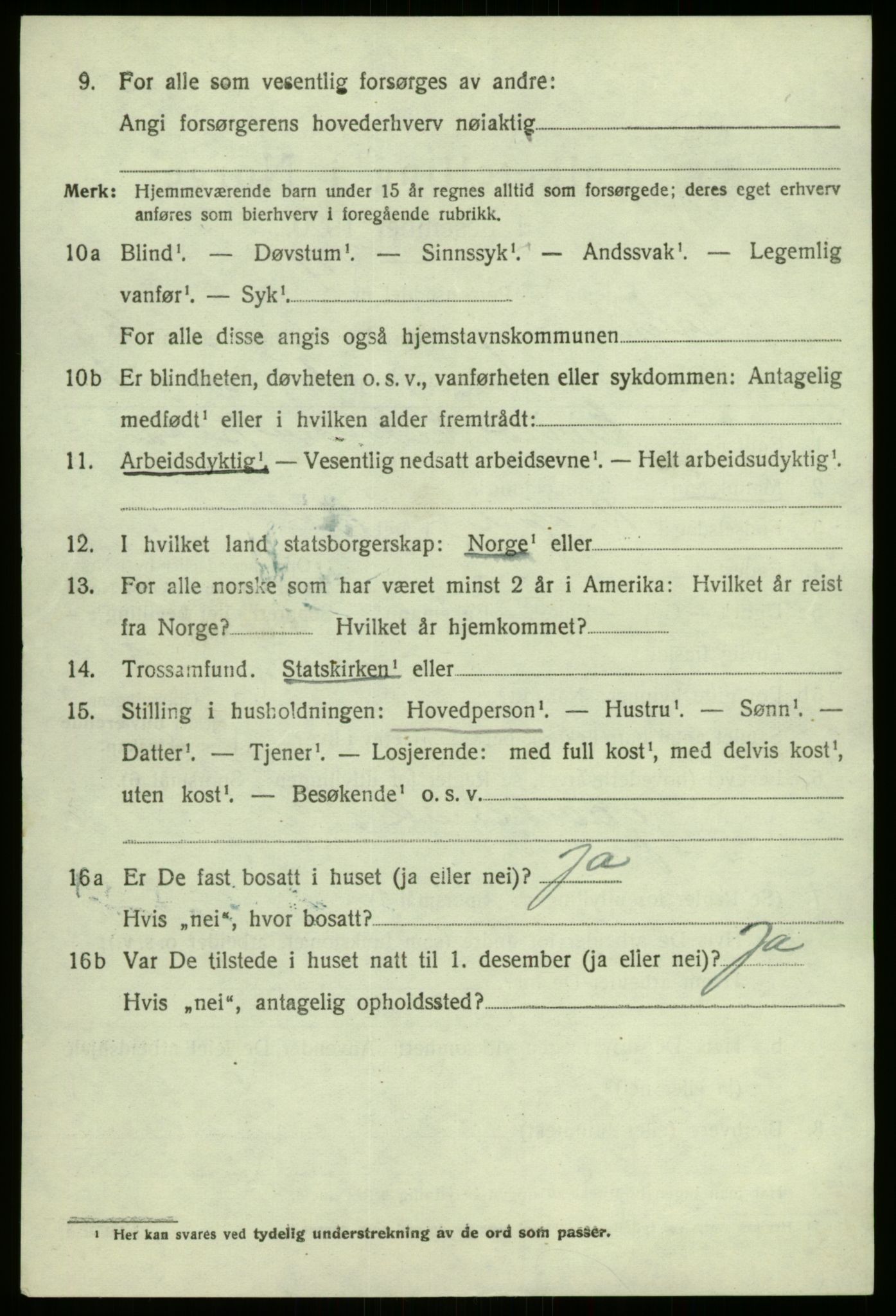 SAB, 1920 census for Lavik, 1920, p. 929