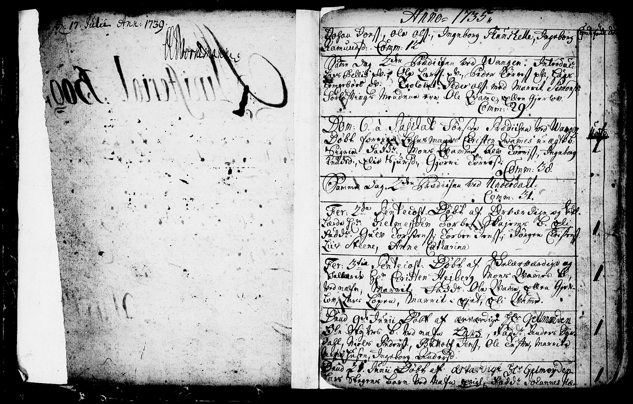 Aurland sokneprestembete, AV/SAB-A-99937/H/Ha/Haa/L0003: Parish register (official) no. A 3, 1735-1761, p. 2