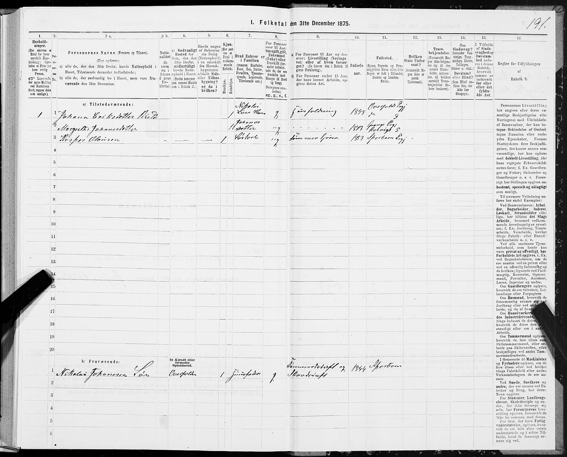 SAT, 1875 census for 1742P Grong, 1875, p. 2191