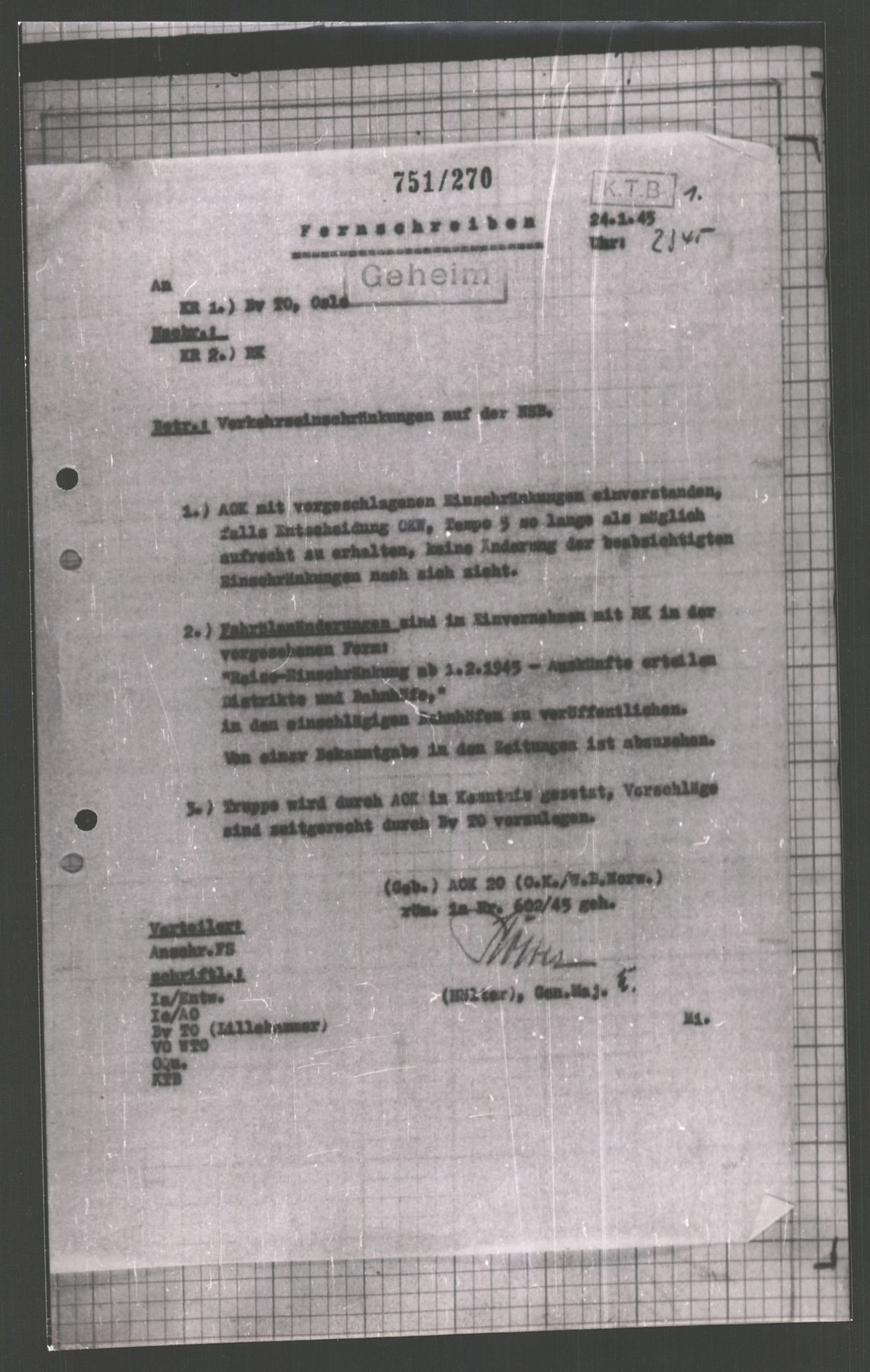 Forsvarets Overkommando. 2 kontor. Arkiv 11.4. Spredte tyske arkivsaker, AV/RA-RAFA-7031/D/Dar/Dara/L0002: Krigsdagbøker for 20. Gebirgs-Armee-Oberkommando (AOK 20), 1945, p. 264