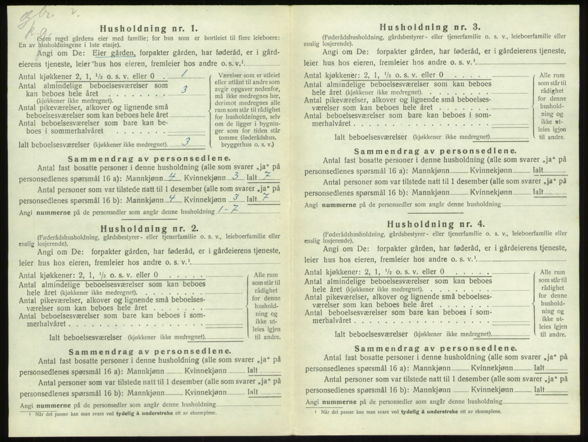 SAB, 1920 census for Sogndal, 1920, p. 1092