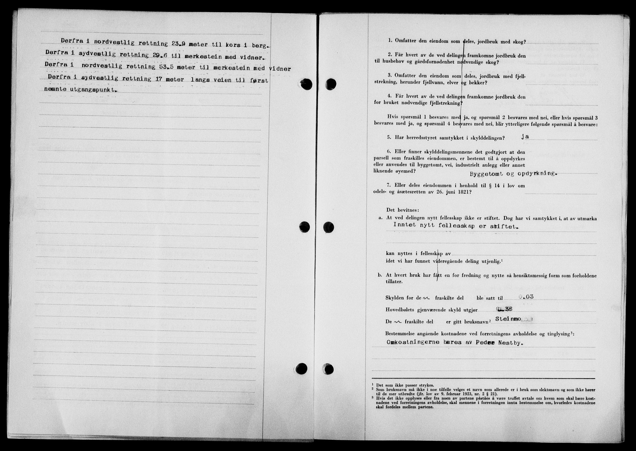 Lofoten sorenskriveri, SAT/A-0017/1/2/2C/L0020a: Mortgage book no. 20a, 1948-1949, Diary no: : 487/1949