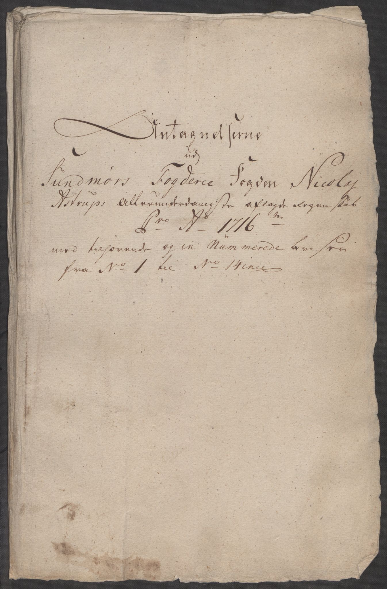 Rentekammeret inntil 1814, Reviderte regnskaper, Fogderegnskap, RA/EA-4092/R54/L3568: Fogderegnskap Sunnmøre, 1716, p. 222