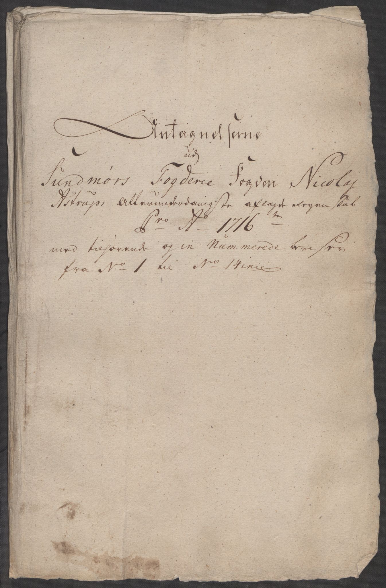 Rentekammeret inntil 1814, Reviderte regnskaper, Fogderegnskap, AV/RA-EA-4092/R54/L3568: Fogderegnskap Sunnmøre, 1716, p. 222