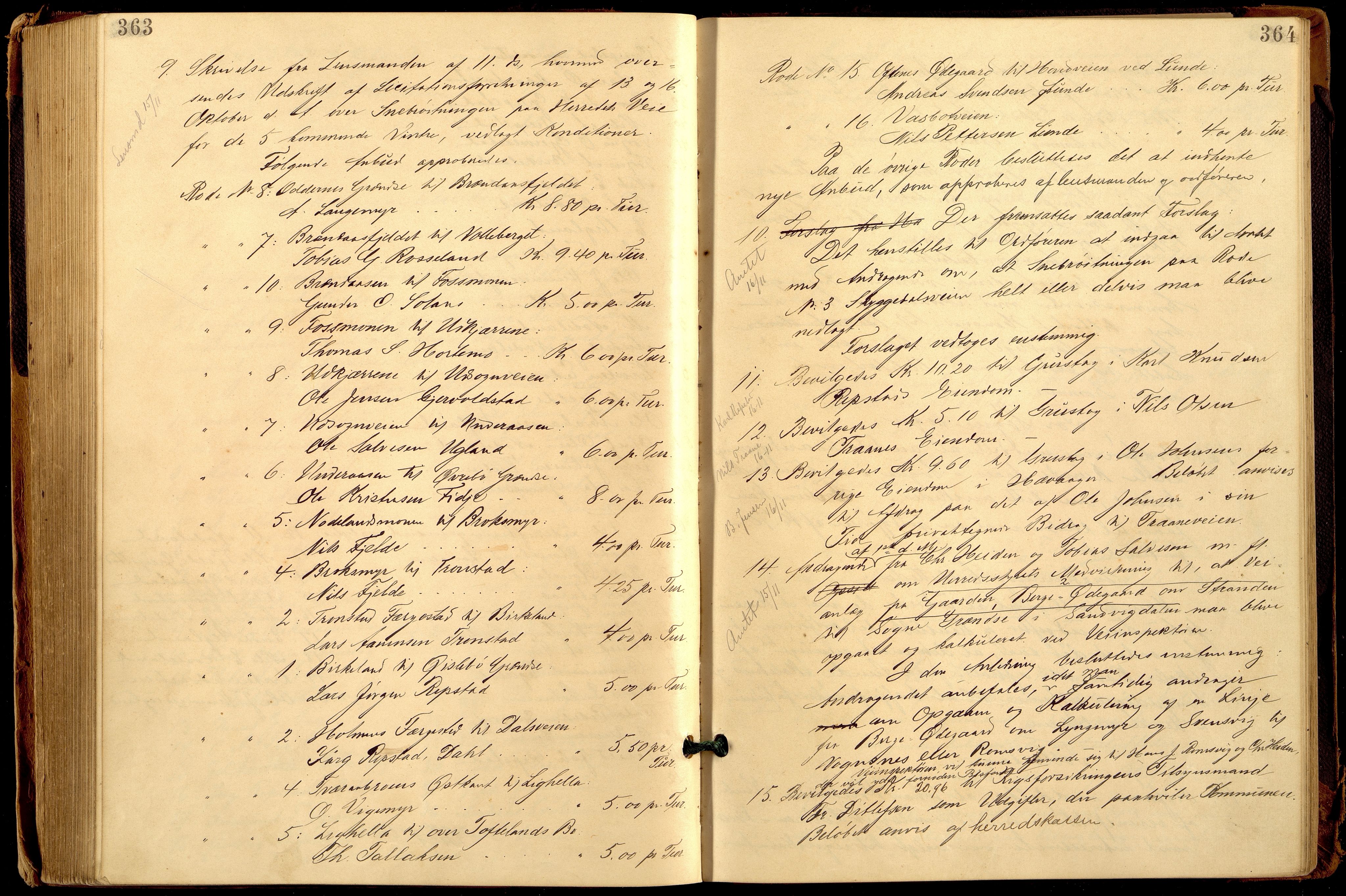 Søgne og Greipstad kommune - Formannskapet, ARKSOR/1018SG120/A/L0006: Møtebok (d), 1901-1909, p. 363-364