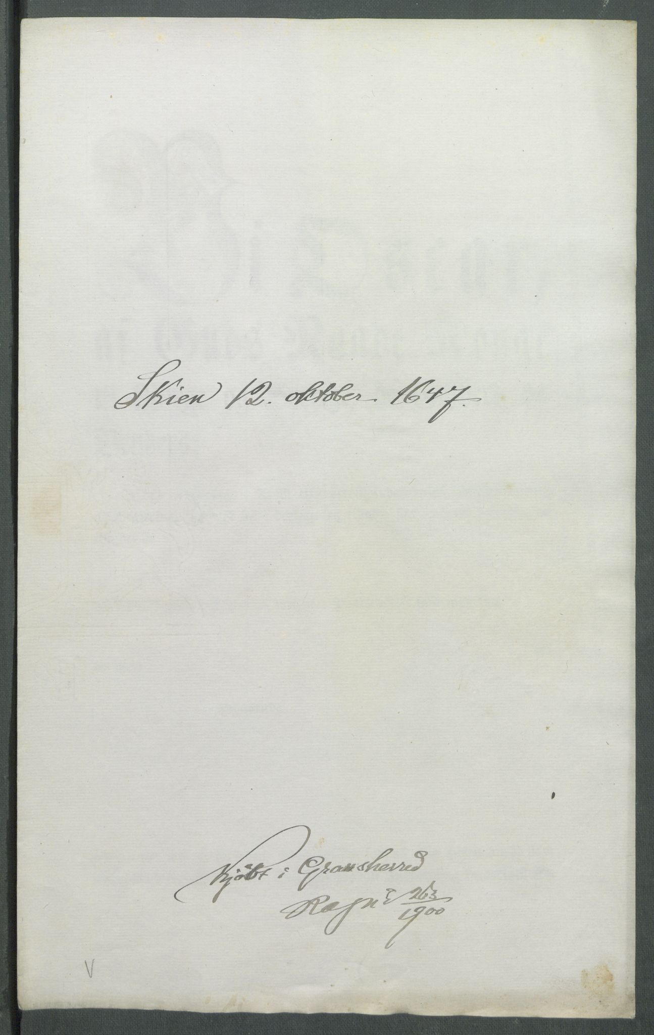 Riksarkivets diplomsamling, AV/RA-EA-5965/F02/L0160: Dokumenter, 1647, p. 98