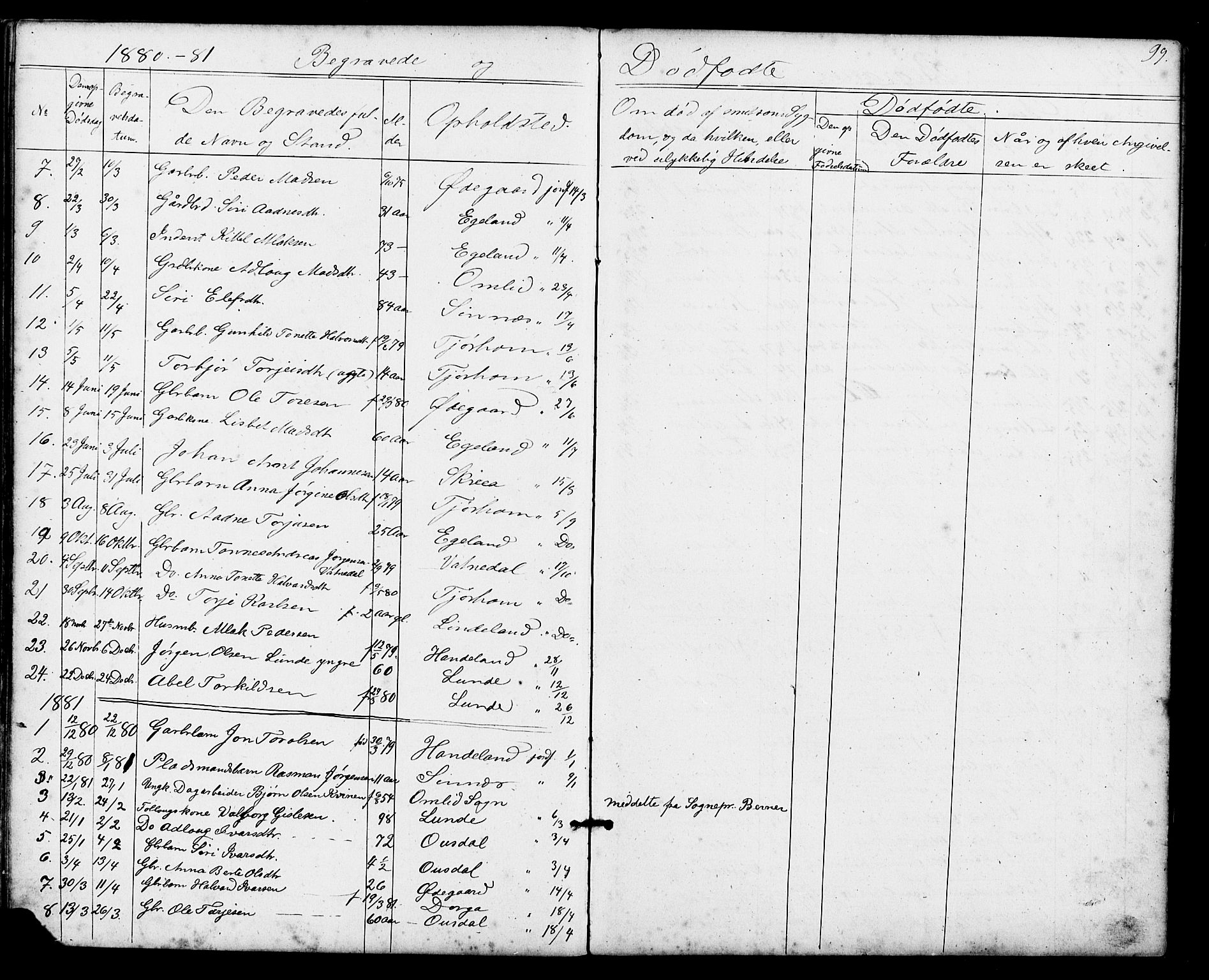 Sirdal sokneprestkontor, AV/SAK-1111-0036/F/Fb/Fba/L0001: Parish register (copy) no. B 1, 1872-1905, p. 99