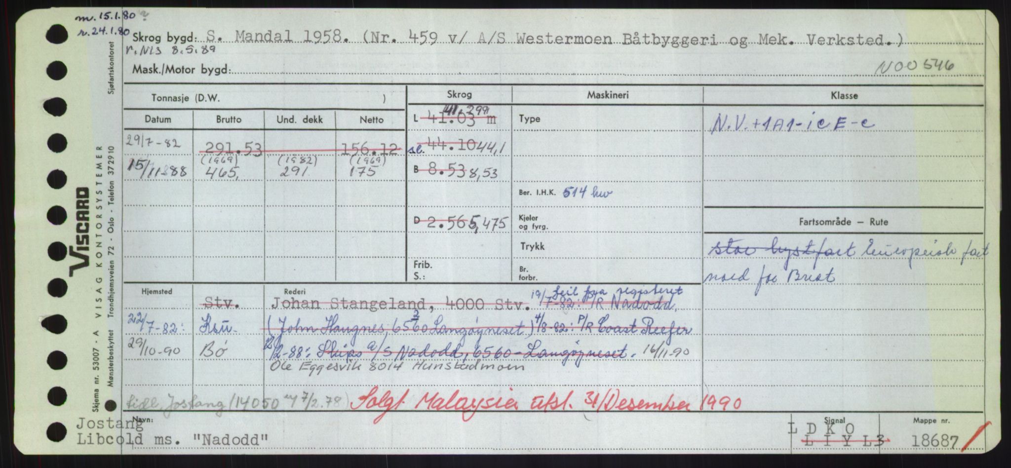 Sjøfartsdirektoratet med forløpere, Skipsmålingen, RA/S-1627/H/Hd/L0026: Fartøy, N-Norhol, p. 9