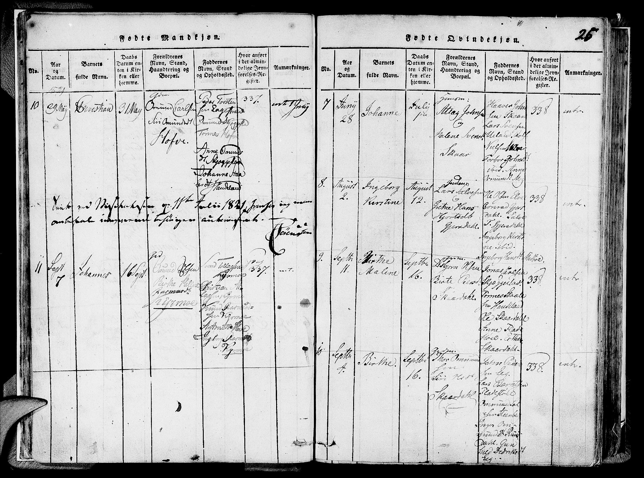 Lund sokneprestkontor, AV/SAST-A-101809/S06/L0005: Parish register (official) no. A 5, 1815-1833, p. 25