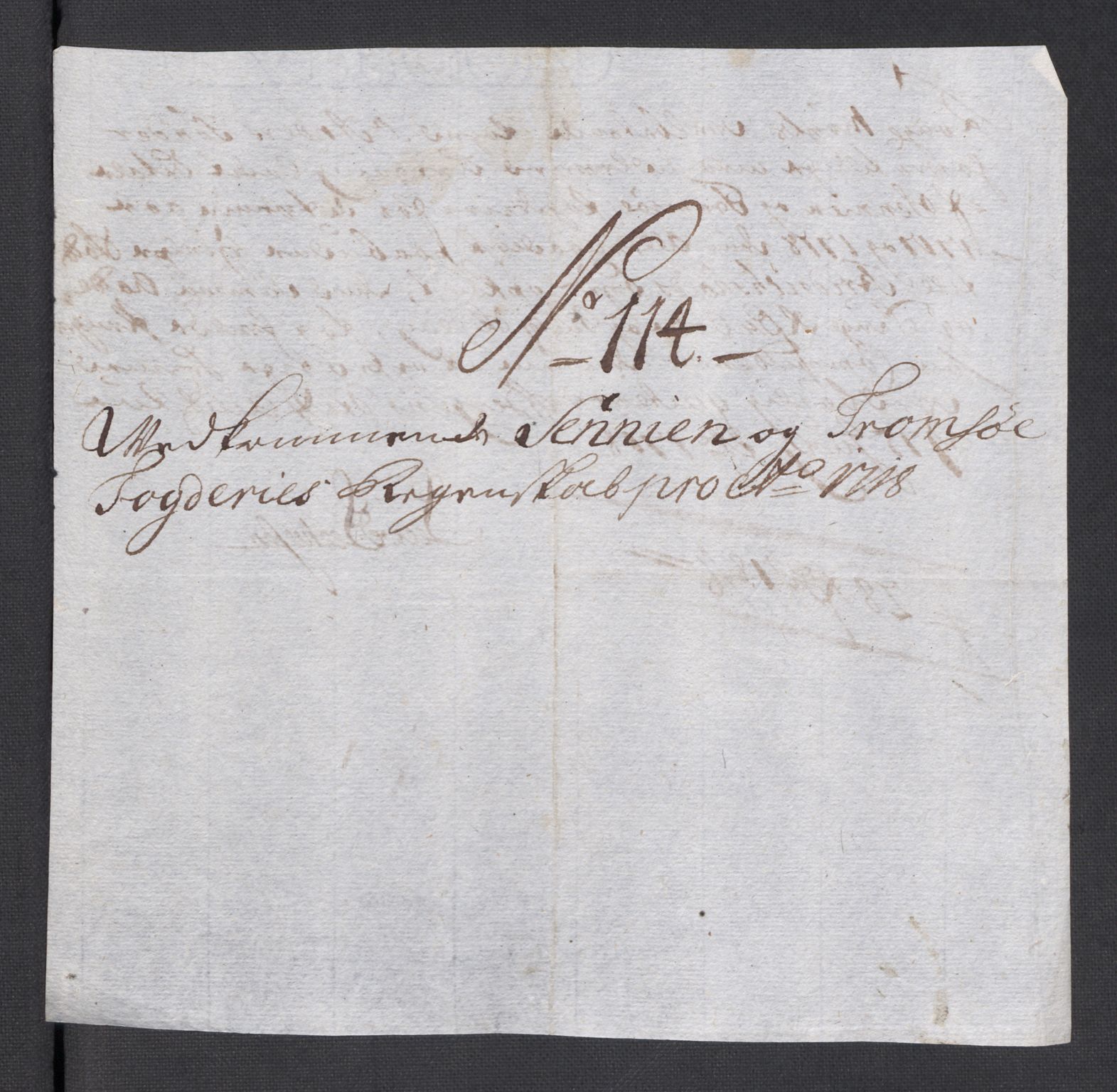 Rentekammeret inntil 1814, Reviderte regnskaper, Fogderegnskap, AV/RA-EA-4092/R68/L4764: Fogderegnskap Senja og Troms, 1718, p. 453