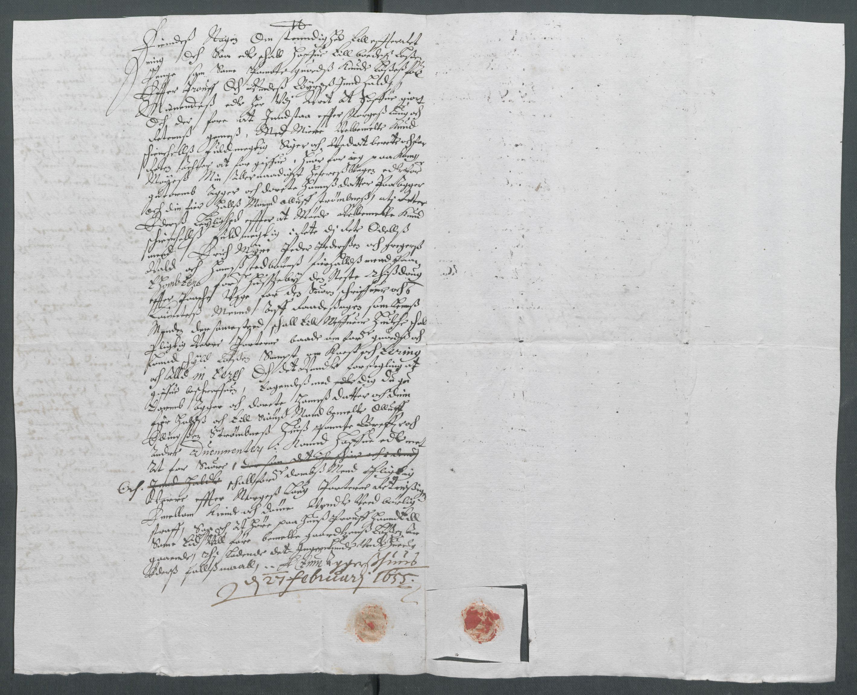 Riksarkivets diplomsamling, AV/RA-EA-5965/F02/L0166: Dokumenter, 1654-1656, p. 82