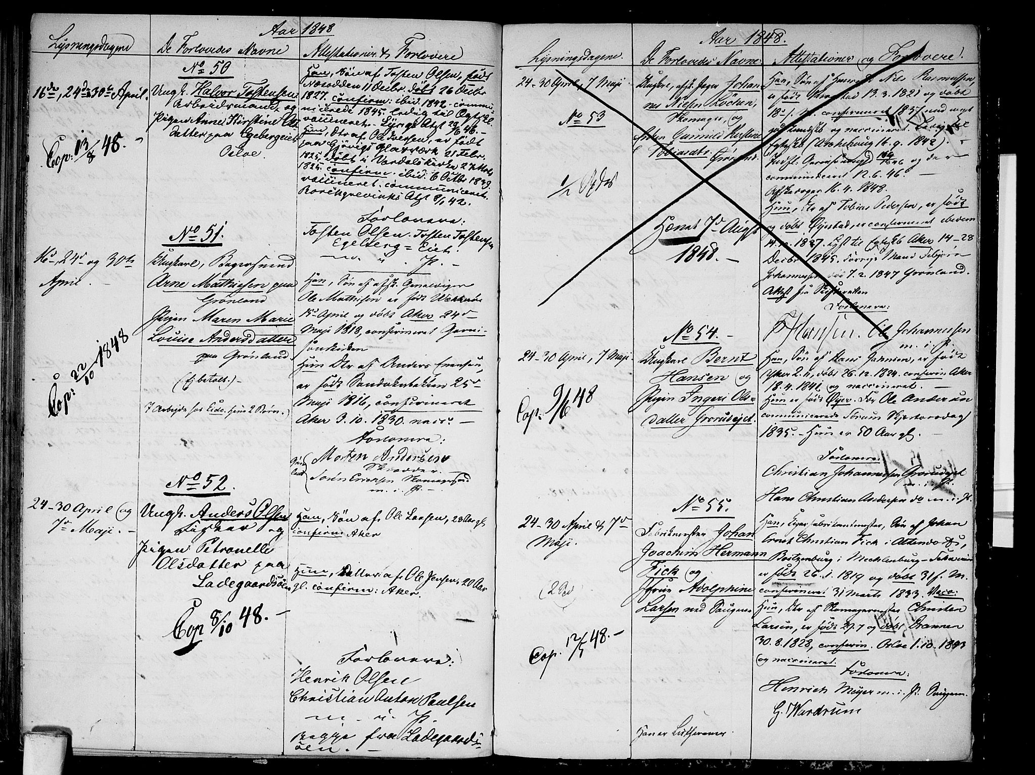 Aker prestekontor kirkebøker, AV/SAO-A-10861/H/L0003: Banns register no. 3, 1845-1848