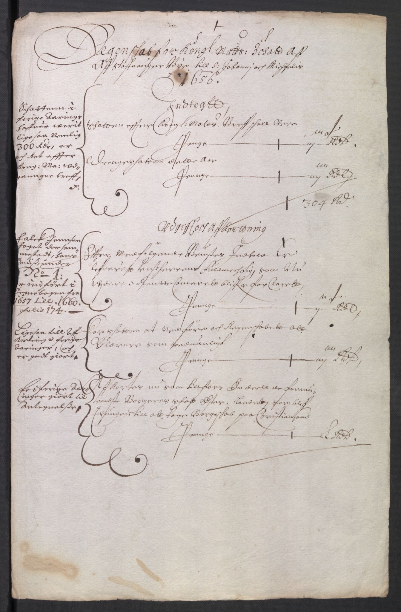 Rentekammeret inntil 1814, Reviderte regnskaper, Byregnskaper, AV/RA-EA-4066/R/Ro/L0299: [O2] By- og kontribusjonsregnskap, 1639-1661, p. 320