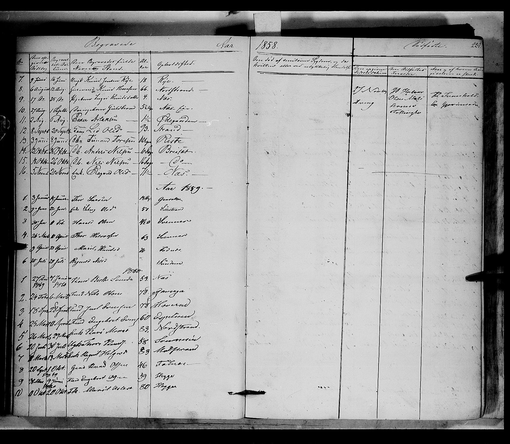 Nord-Aurdal prestekontor, SAH/PREST-132/H/Ha/Haa/L0005: Parish register (official) no. 5, 1842-1863, p. 229