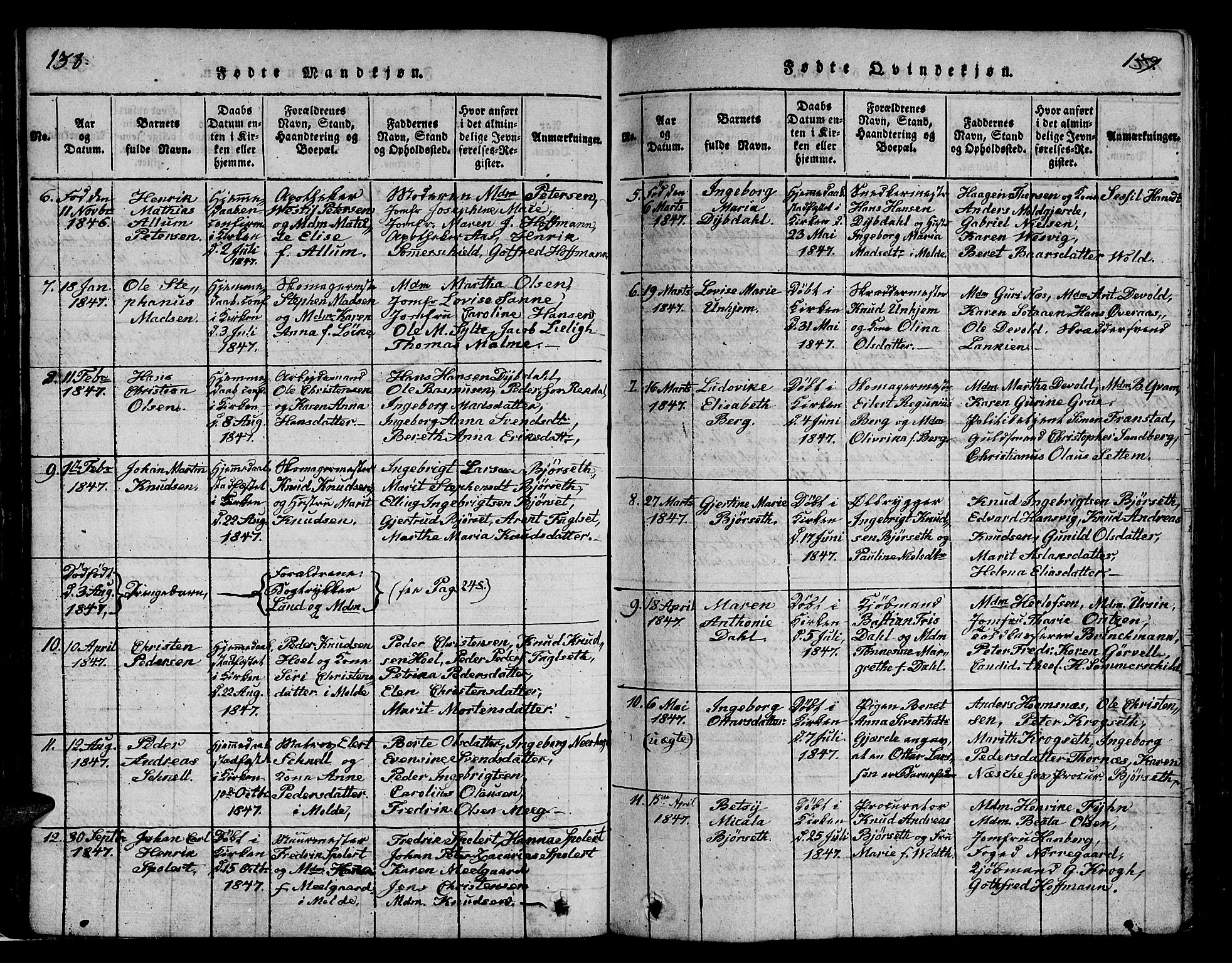 Ministerialprotokoller, klokkerbøker og fødselsregistre - Møre og Romsdal, SAT/A-1454/558/L0700: Parish register (copy) no. 558C01, 1818-1868, p. 138-139
