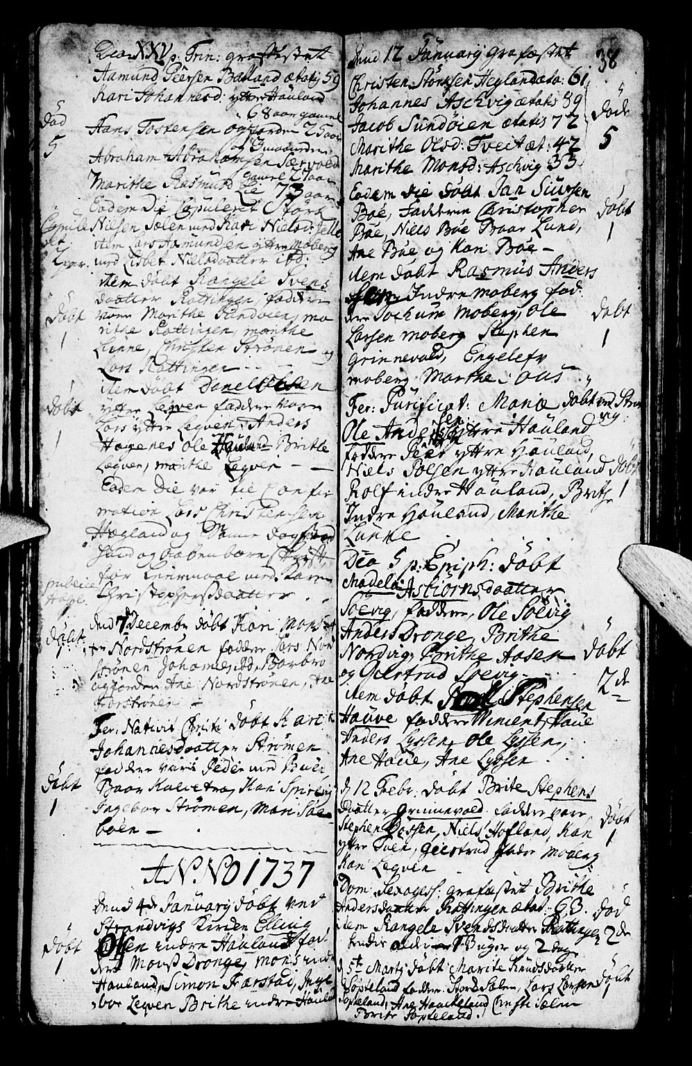 Os sokneprestembete, SAB/A-99929: Parish register (official) no. A 2, 1723-1758, p. 39