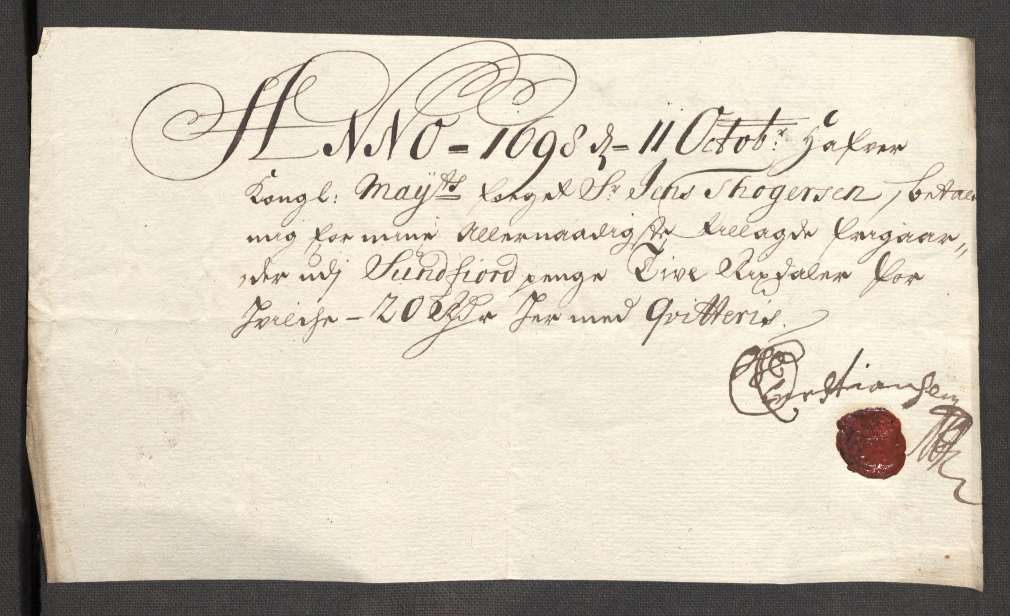 Rentekammeret inntil 1814, Reviderte regnskaper, Fogderegnskap, AV/RA-EA-4092/R53/L3423: Fogderegnskap Sunn- og Nordfjord, 1697-1698, p. 348