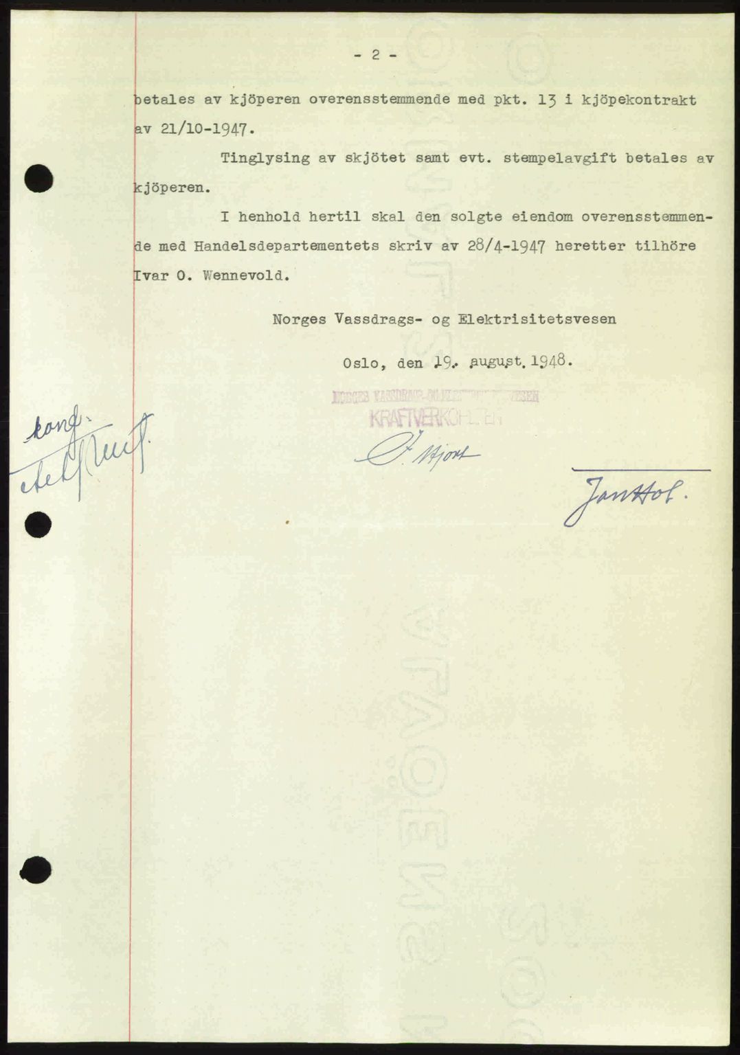 Nordmøre sorenskriveri, AV/SAT-A-4132/1/2/2Ca: Mortgage book no. A109, 1948-1948, Diary no: : 2395/1948