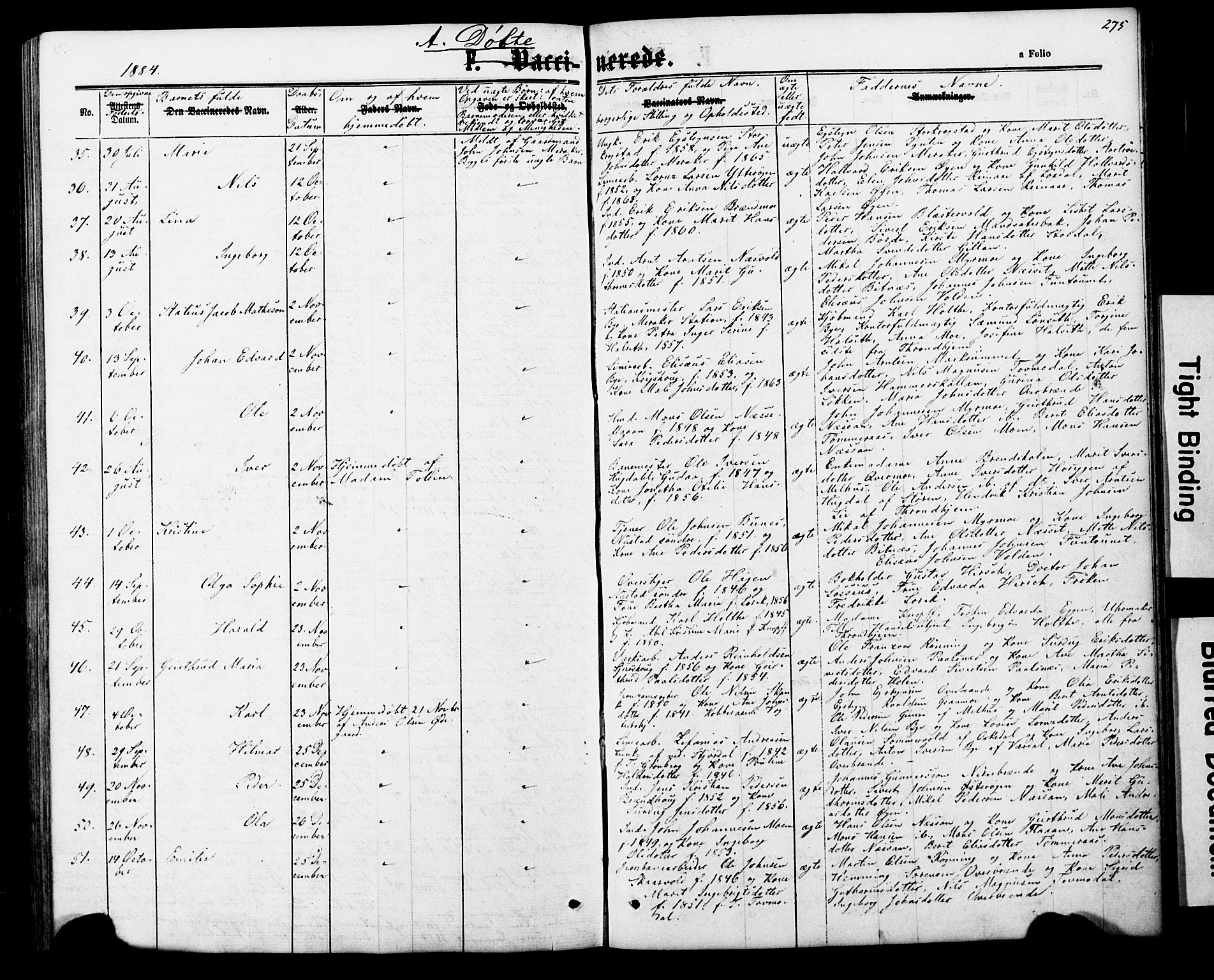 Ministerialprotokoller, klokkerbøker og fødselsregistre - Nord-Trøndelag, SAT/A-1458/706/L0049: Parish register (copy) no. 706C01, 1864-1895, p. 275