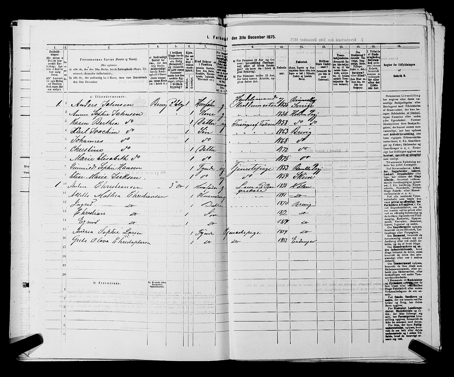 SAKO, 1875 census for 0804P Brevik, 1875, p. 115
