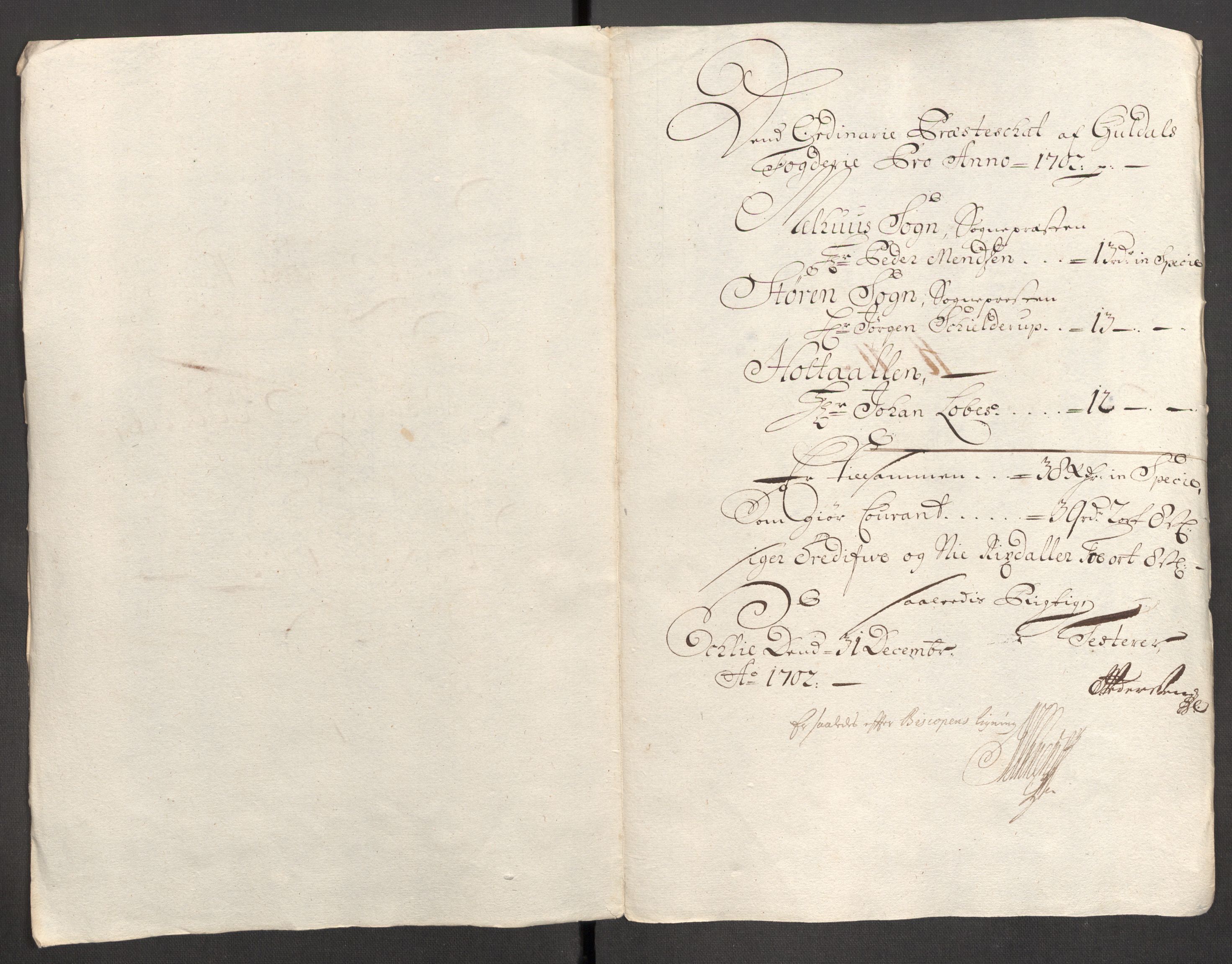 Rentekammeret inntil 1814, Reviderte regnskaper, Fogderegnskap, RA/EA-4092/R60/L3952: Fogderegnskap Orkdal og Gauldal, 1702, p. 331