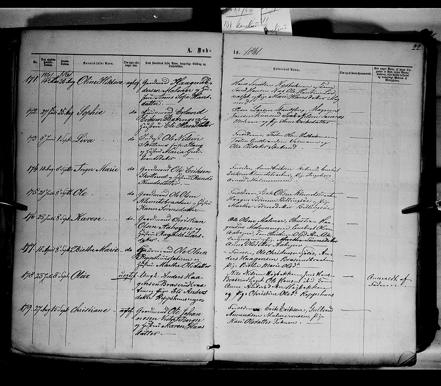 Eidskog prestekontor, AV/SAH-PREST-026/H/Ha/Haa/L0001: Parish register (official) no. 1, 1860-1867, p. 22