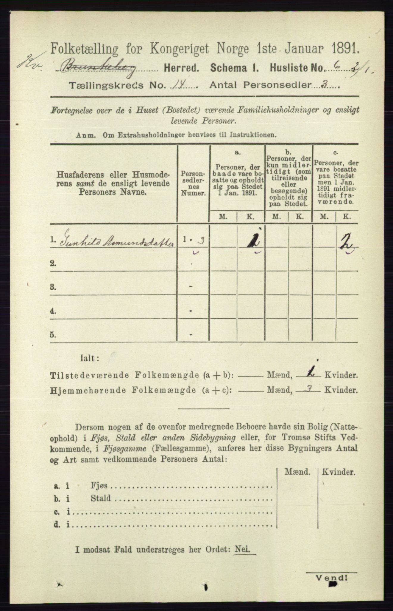 RA, 1891 census for 0829 Kviteseid, 1891, p. 3321