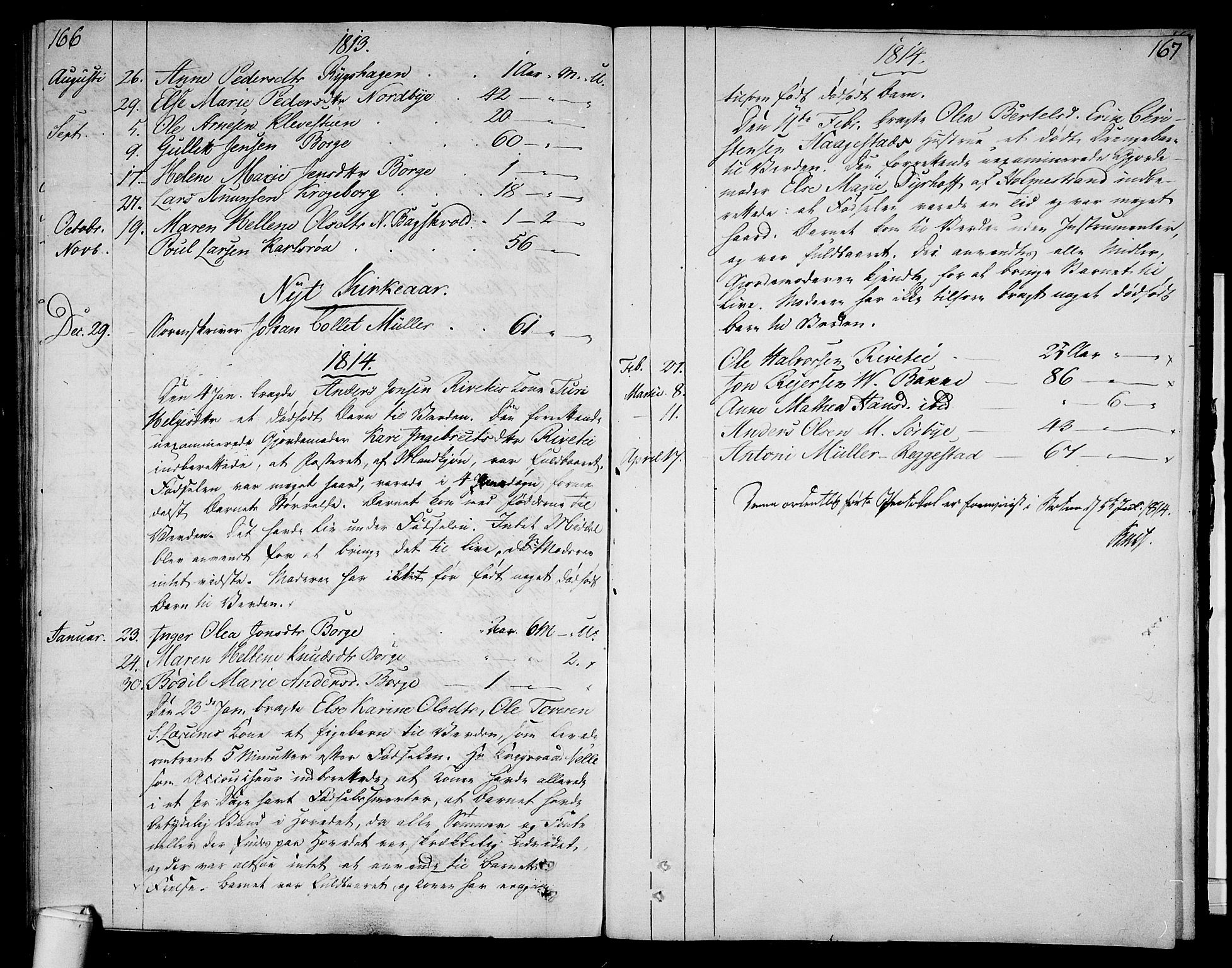 Våle kirkebøker, AV/SAKO-A-334/F/Fa/L0006: Parish register (official) no. I 6, 1808-1814, p. 166-167