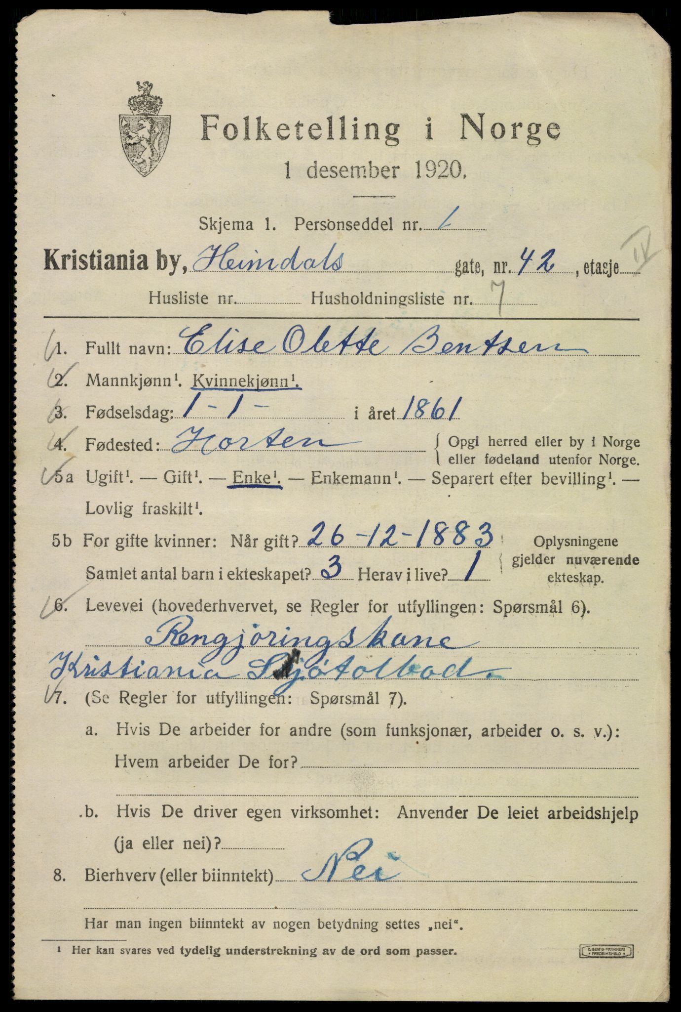 SAO, 1920 census for Kristiania, 1920, p. 282307