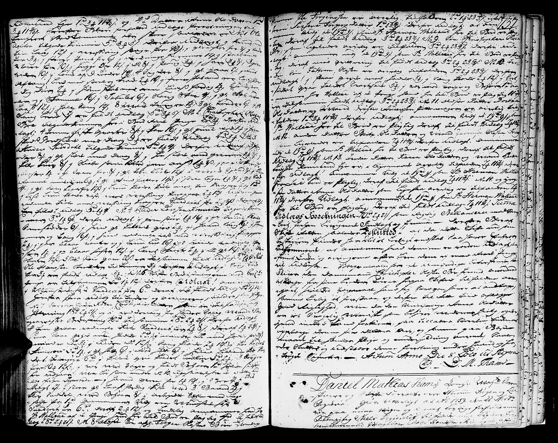 Lier, Røyken og Hurum sorenskriveri, SAKO/A-89/H/Hc/L0004: Skifteprotokoll, 1745-1761, p. 736b-737a