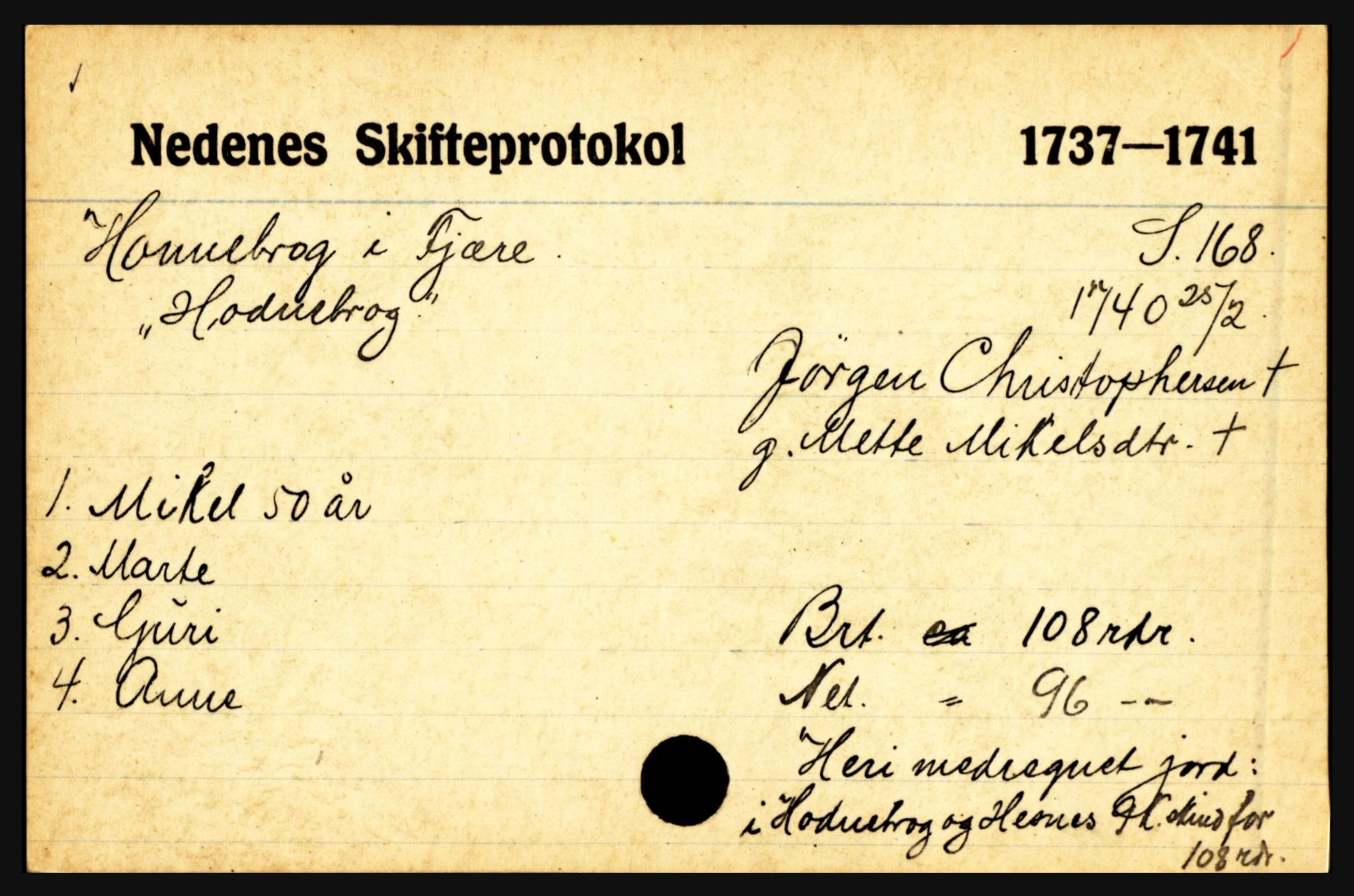 Nedenes sorenskriveri før 1824, AV/SAK-1221-0007/H, p. 12889