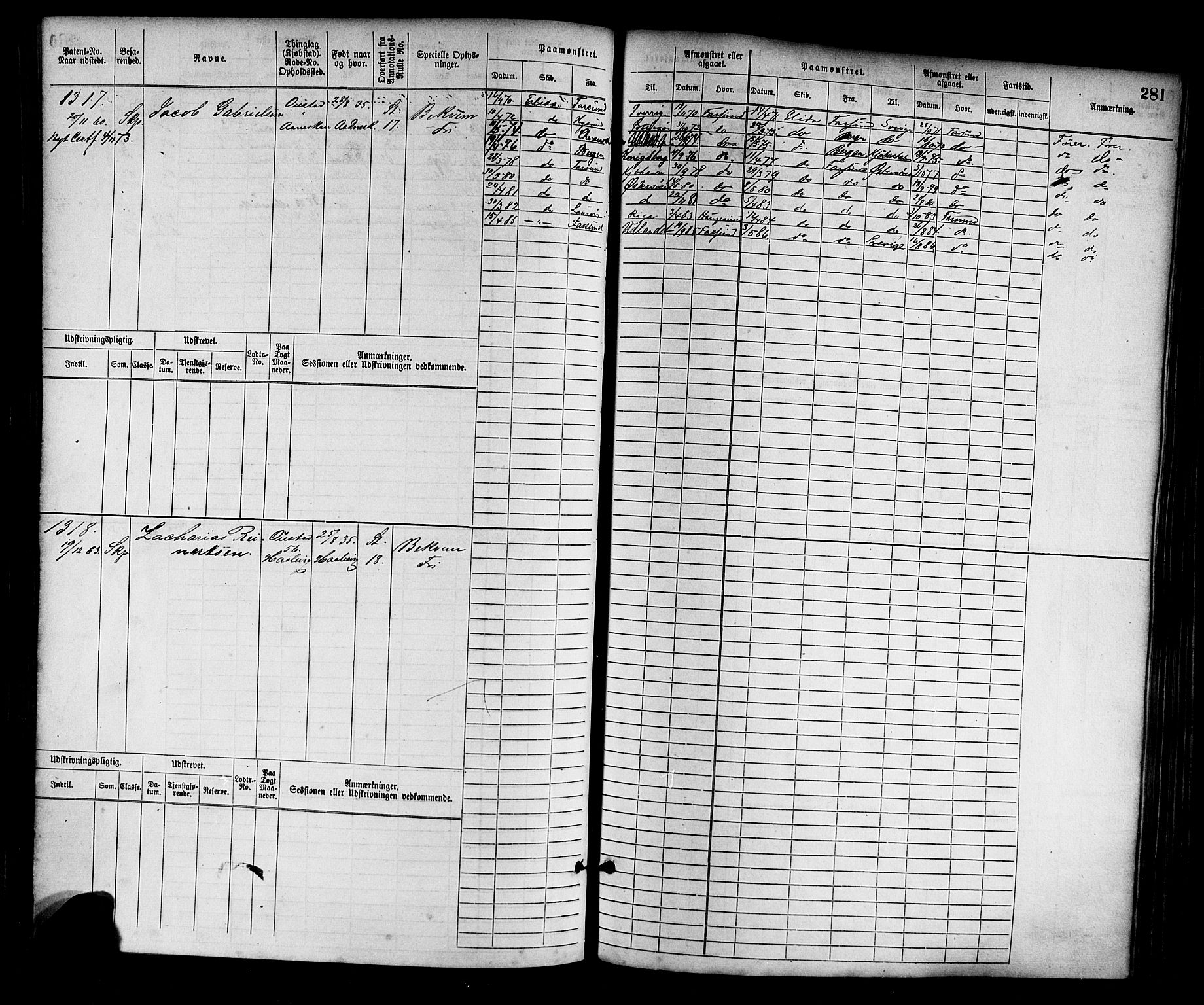 Farsund mønstringskrets, AV/SAK-2031-0017/F/Fb/L0002: Hovedrulle nr 759-1508, M-5, 1868-1900, p. 283