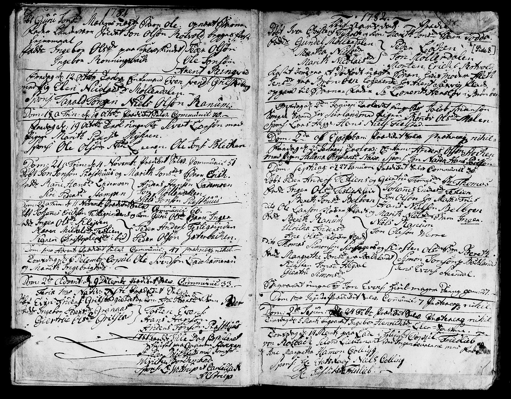 Ministerialprotokoller, klokkerbøker og fødselsregistre - Sør-Trøndelag, SAT/A-1456/606/L0280: Parish register (official) no. 606A02 /1, 1781-1817, p. 7-8