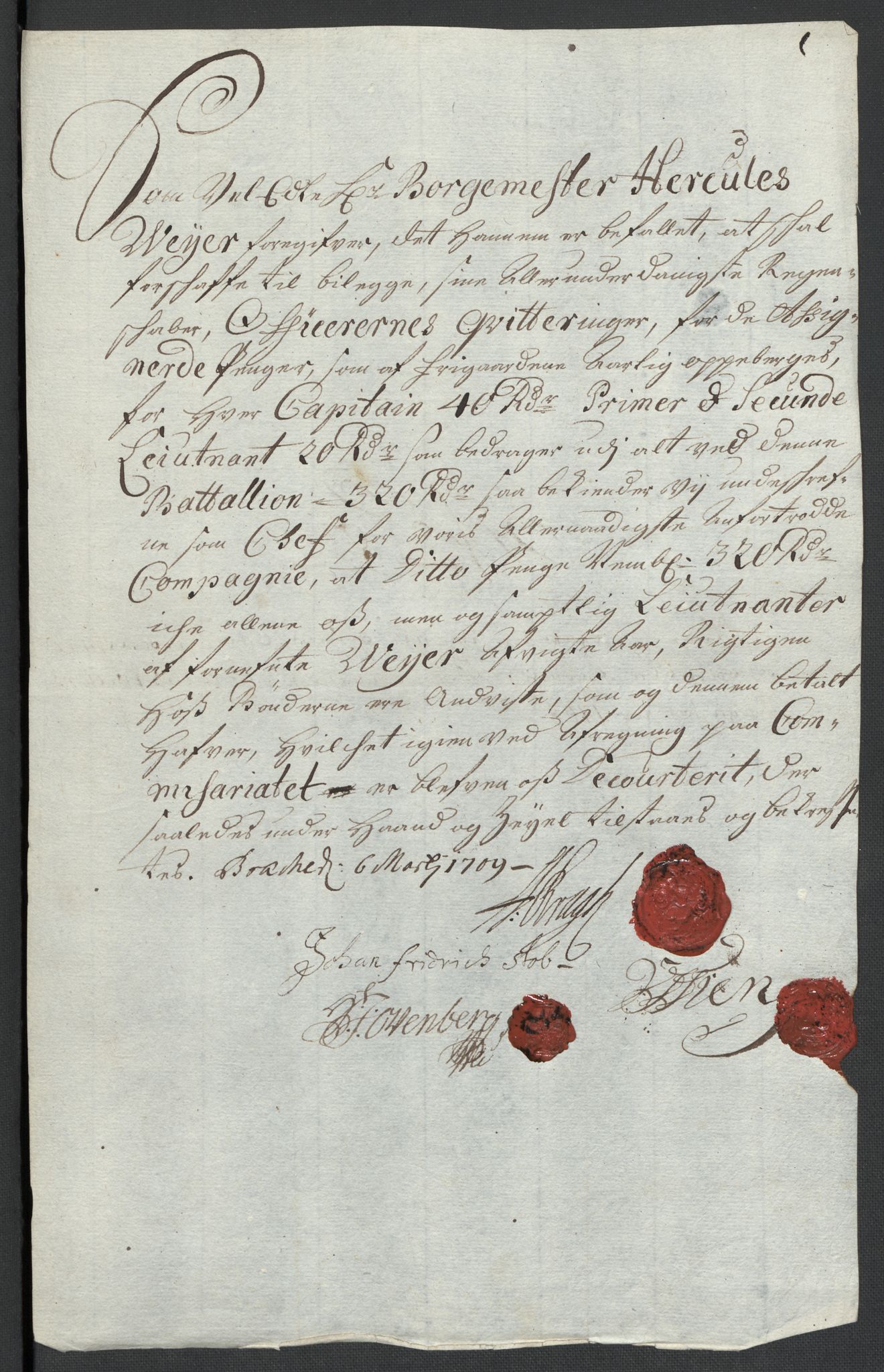 Rentekammeret inntil 1814, Reviderte regnskaper, Fogderegnskap, RA/EA-4092/R36/L2118: Fogderegnskap Øvre og Nedre Telemark og Bamble, 1708-1709, p. 63