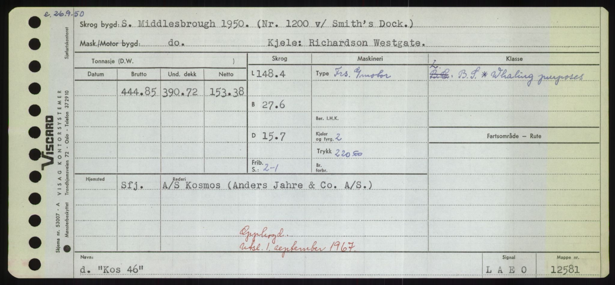 Sjøfartsdirektoratet med forløpere, Skipsmålingen, AV/RA-S-1627/H/Hd/L0021: Fartøy, Kor-Kår, p. 93