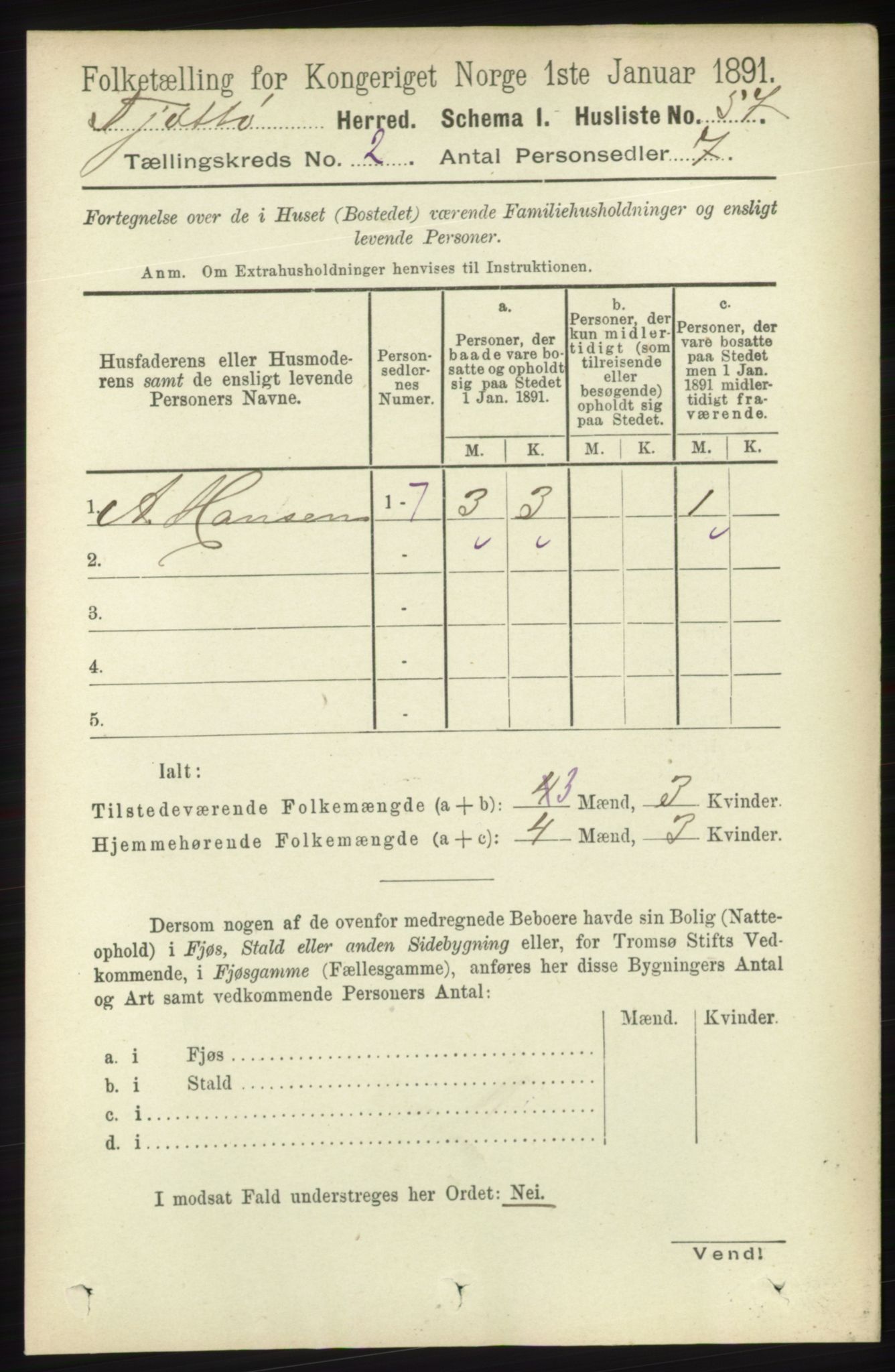 RA, 1891 census for 1817 Tjøtta, 1891, p. 881