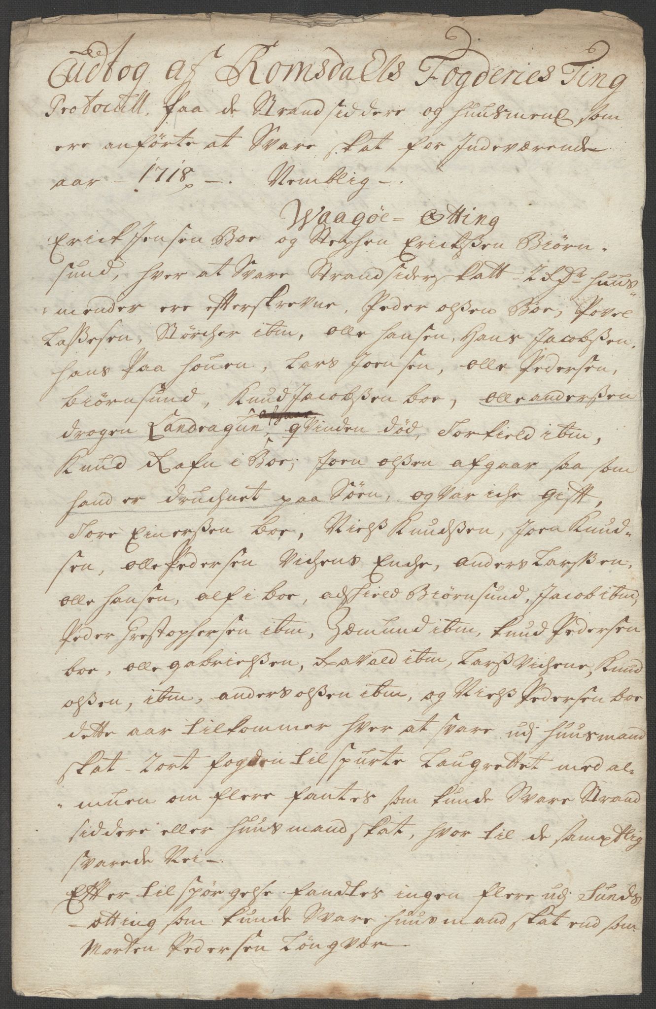 Rentekammeret inntil 1814, Reviderte regnskaper, Fogderegnskap, RA/EA-4092/R55/L3665: Fogderegnskap Romsdal, 1718, p. 102