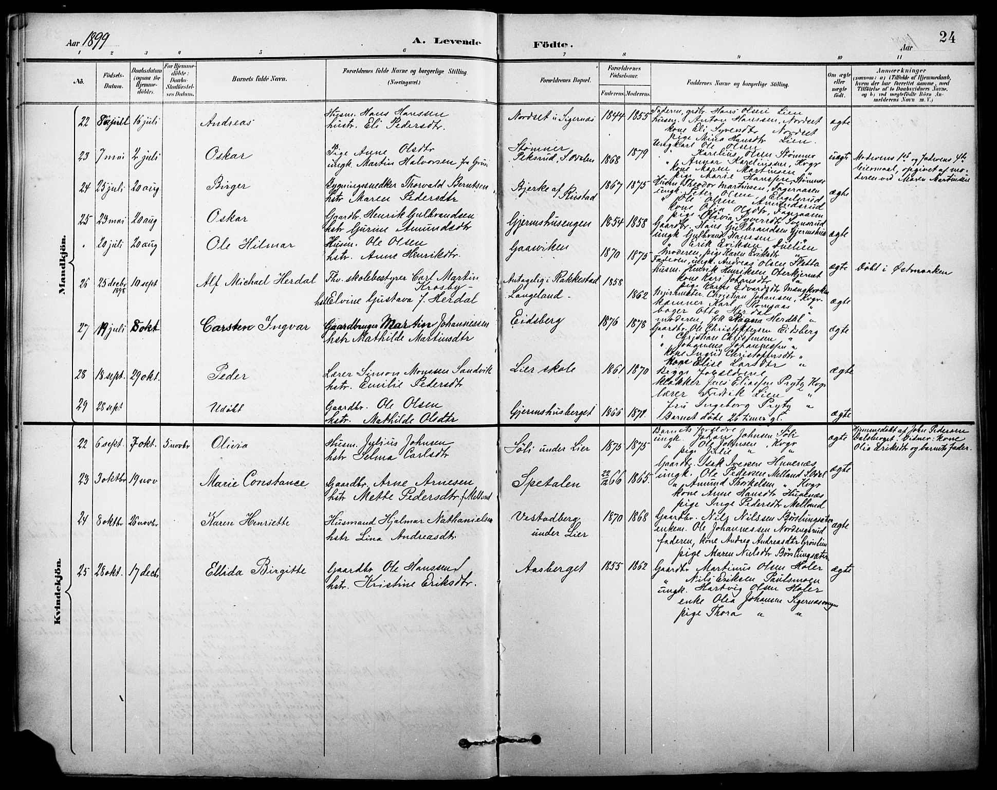 Vinger prestekontor, SAH/PREST-024/H/Ha/Hab/L0003: Parish register (copy) no. 3, 1895-1920, p. 24