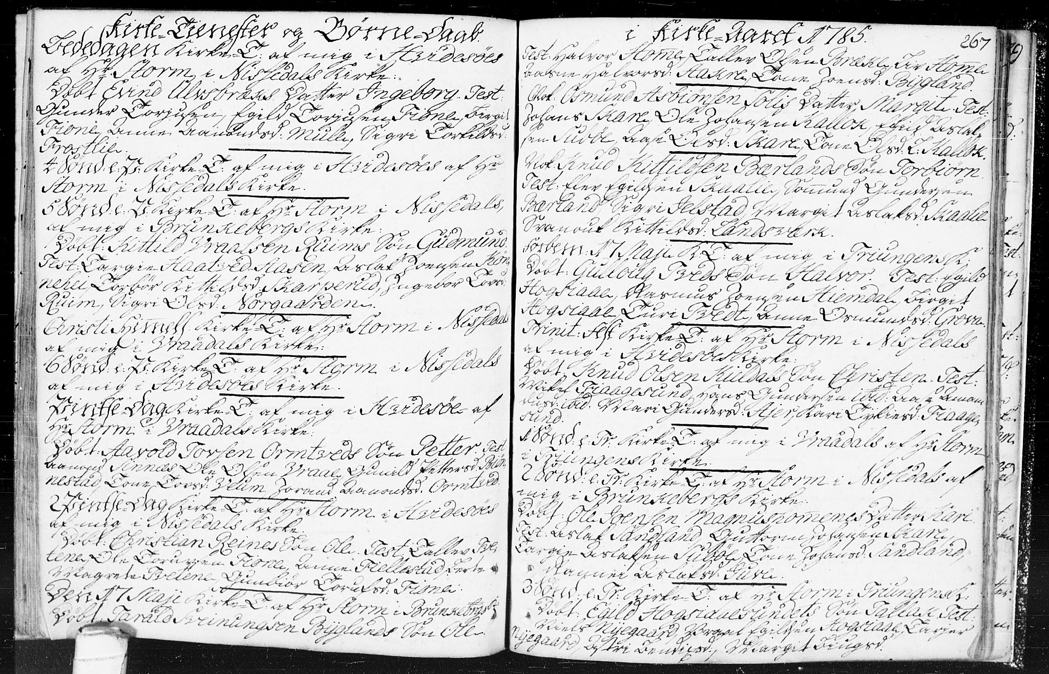 Kviteseid kirkebøker, SAKO/A-276/F/Fa/L0002: Parish register (official) no. I 2, 1773-1786, p. 267