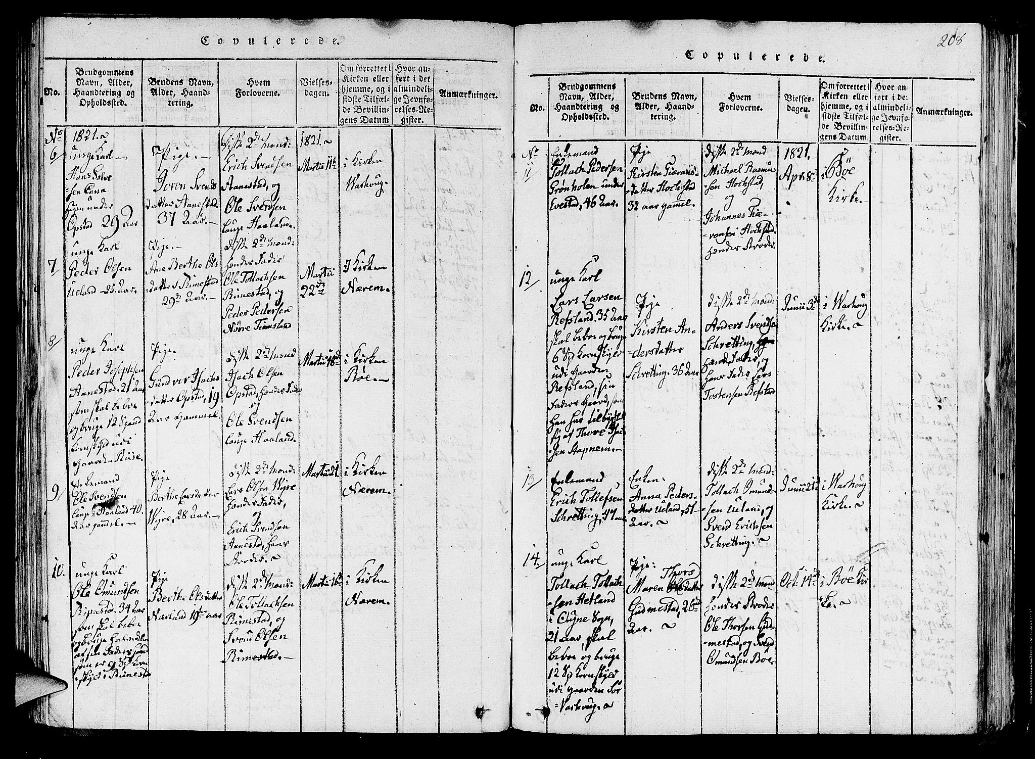 Hå sokneprestkontor, AV/SAST-A-101801/001/30BA/L0003: Parish register (official) no. A 3, 1815-1825, p. 208