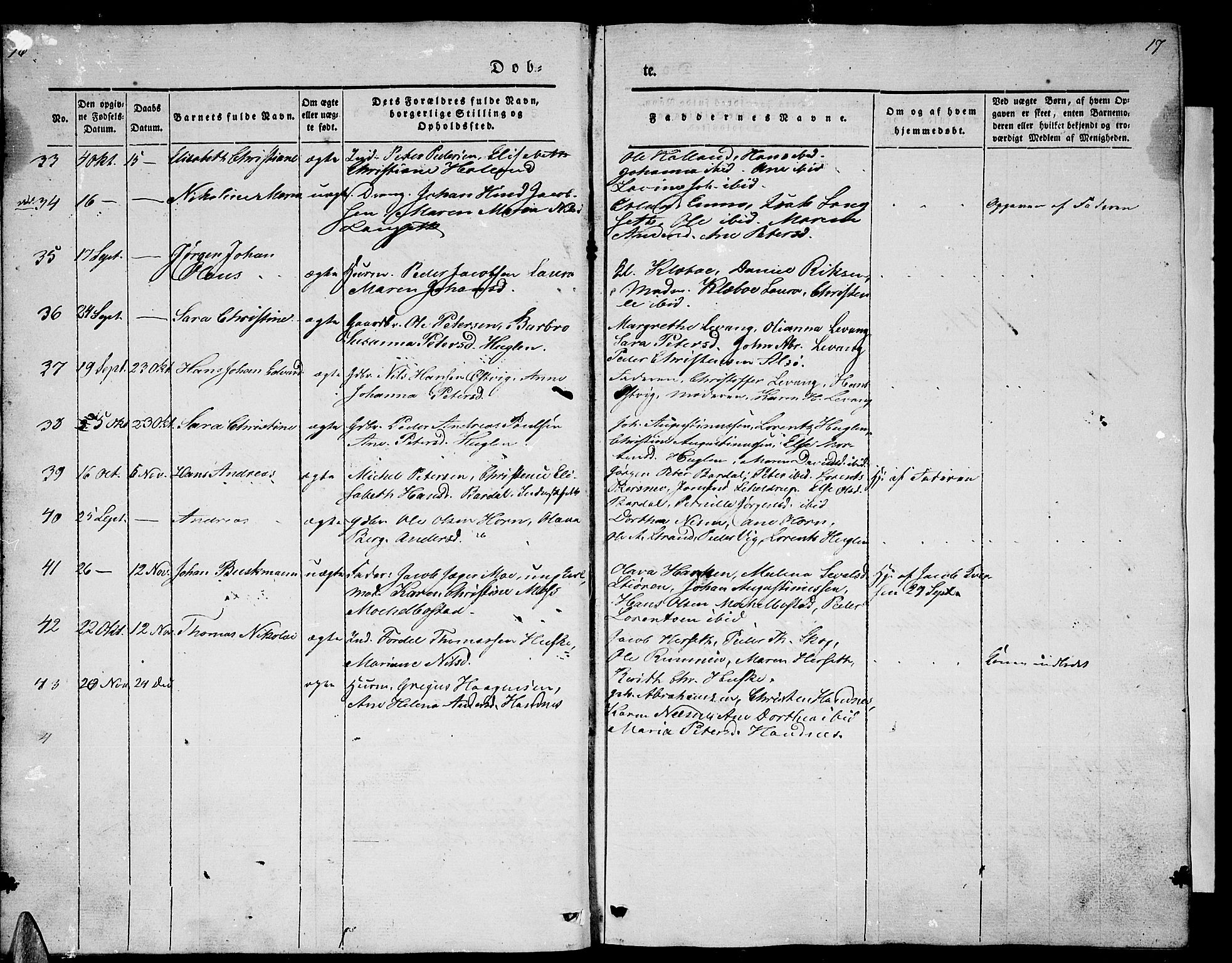 Ministerialprotokoller, klokkerbøker og fødselsregistre - Nordland, AV/SAT-A-1459/838/L0555: Parish register (copy) no. 838C02, 1842-1861, p. 16-17