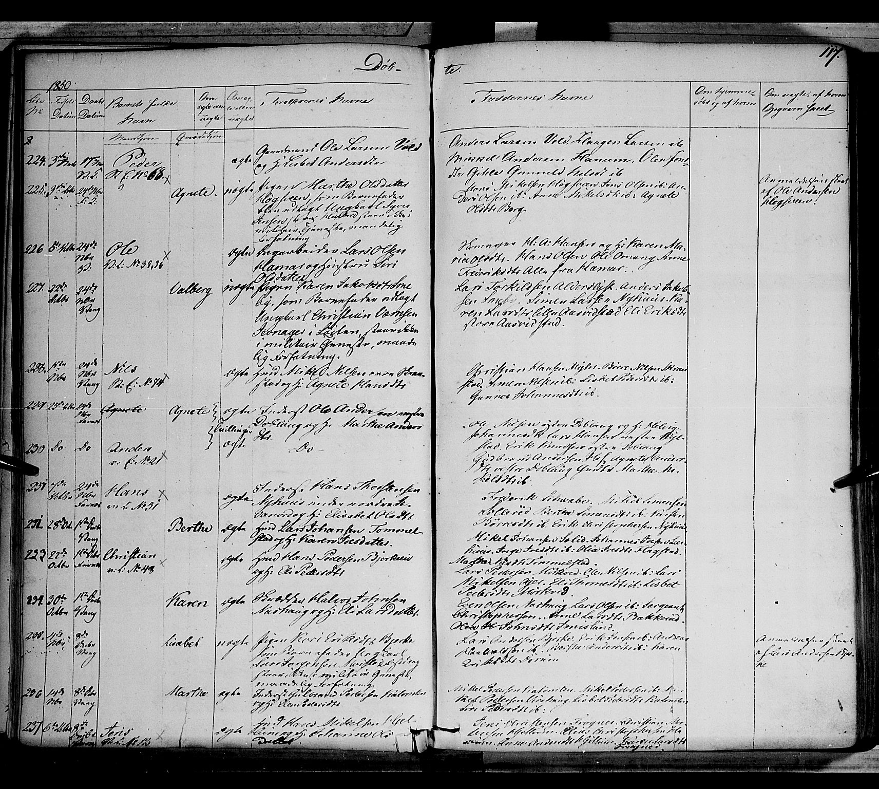 Vang prestekontor, Hedmark, AV/SAH-PREST-008/H/Ha/Haa/L0010: Parish register (official) no. 10, 1841-1855, p. 117