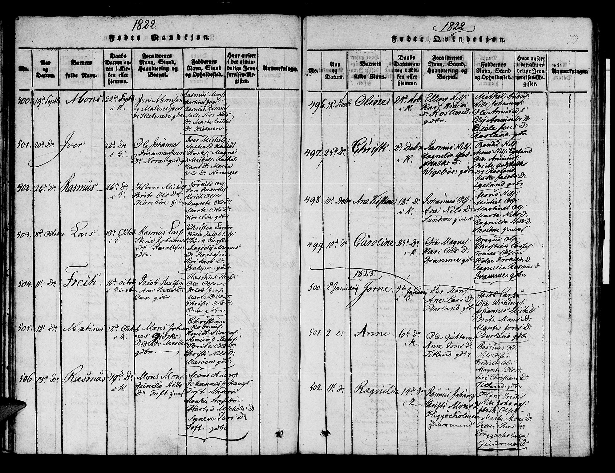 Manger sokneprestembete, AV/SAB-A-76801/H/Haa: Parish register (official) no. A 3, 1816-1824, p. 73