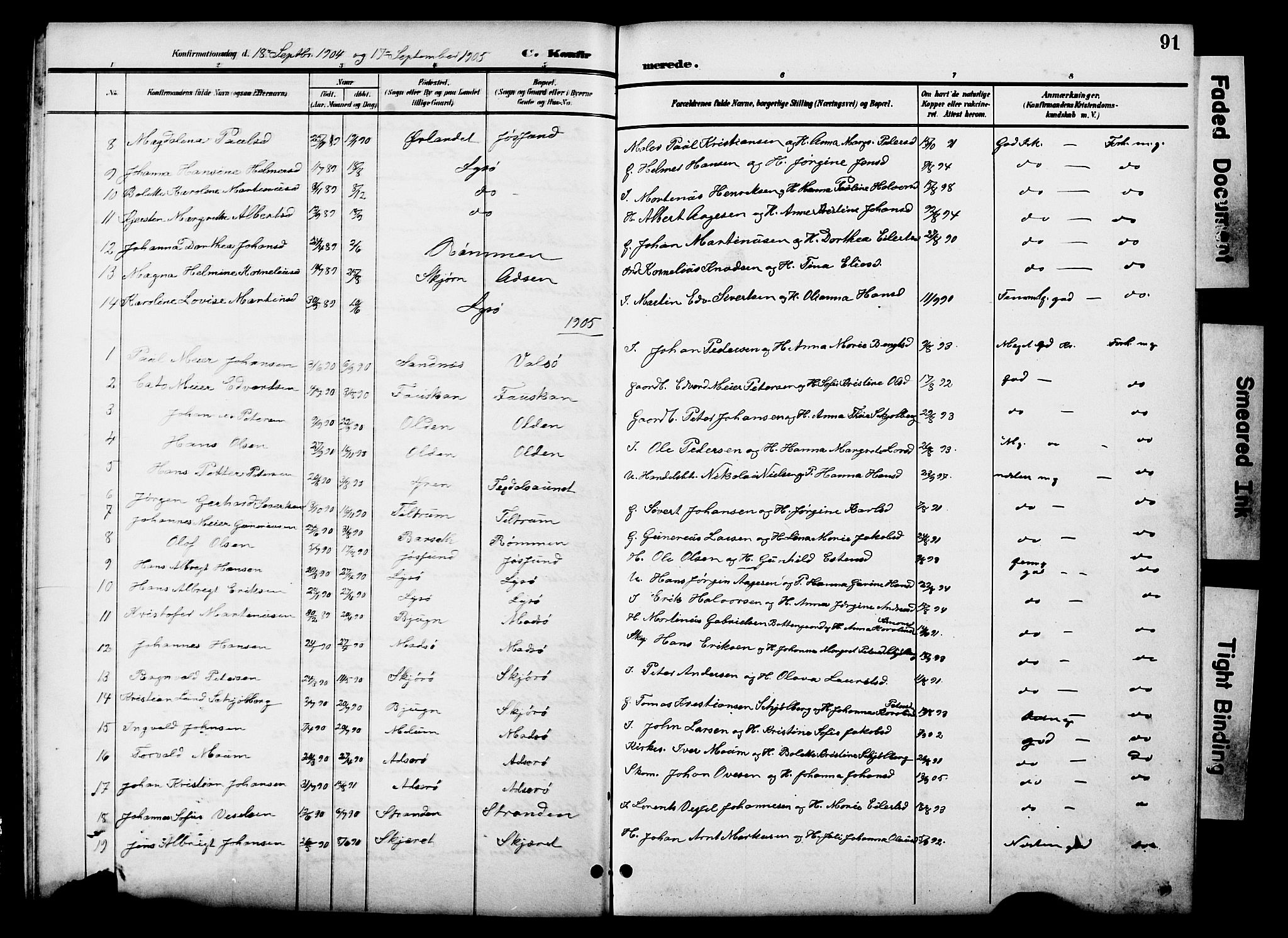 Ministerialprotokoller, klokkerbøker og fødselsregistre - Sør-Trøndelag, SAT/A-1456/654/L0666: Parish register (copy) no. 654C02, 1901-1925, p. 91
